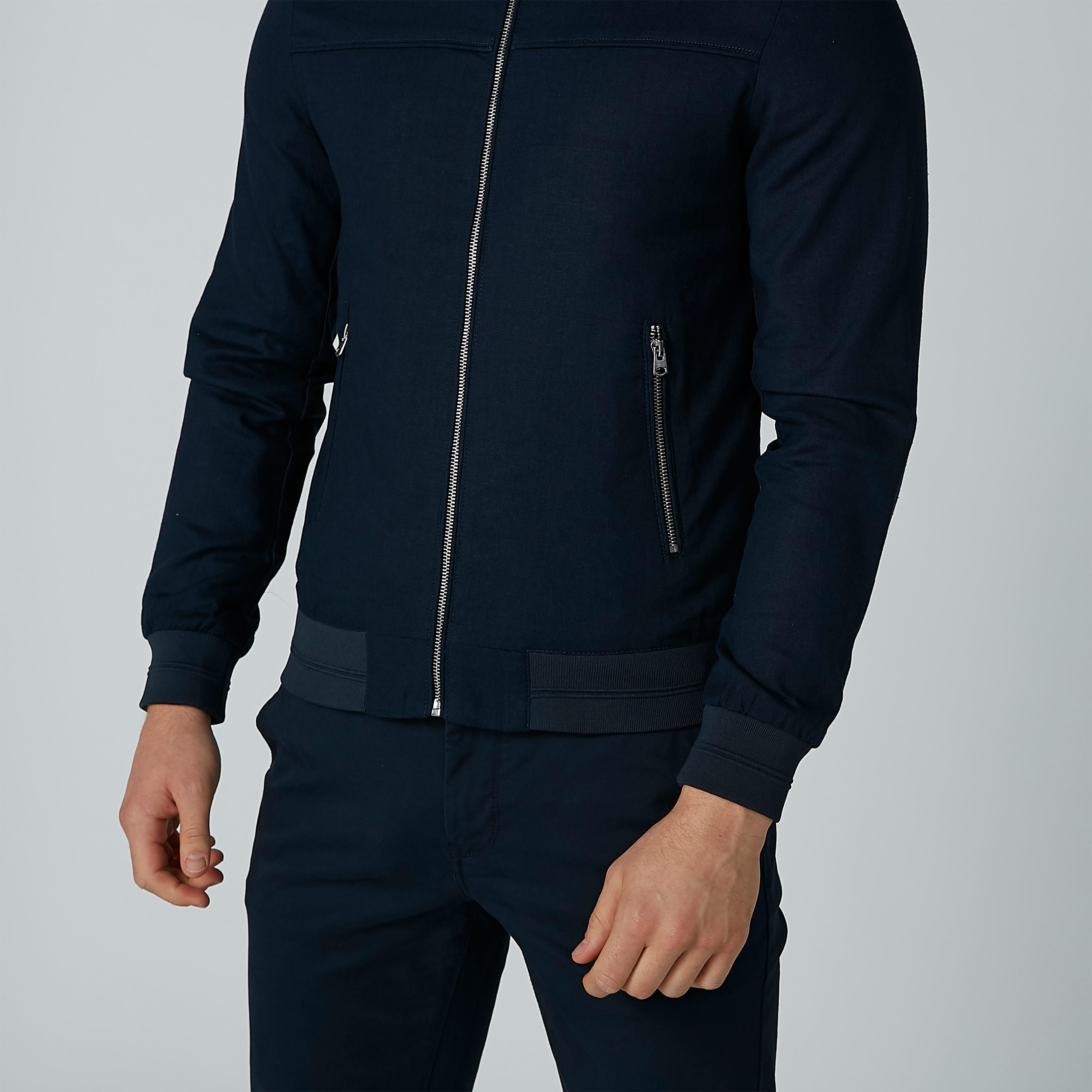 جاكيت بومبر بأكمام طويلة وجيوب كانجارو-men-clothing-jacketsandblazers-jackets-image-3