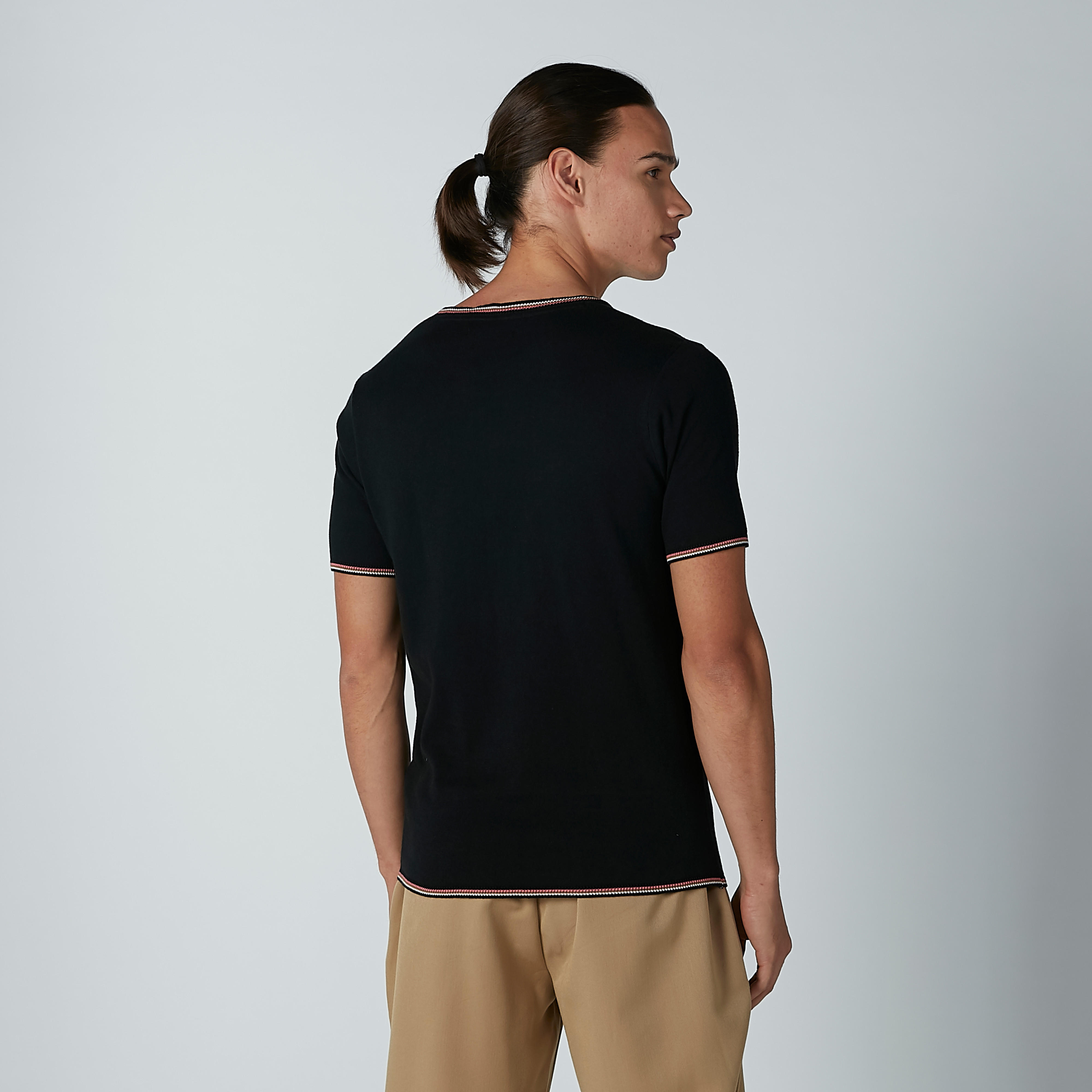 تيشيرت سادة بياقة مستديرة وأكمام قصيرة-men-clothing-tshirtsandpolos-tshirts-image-4