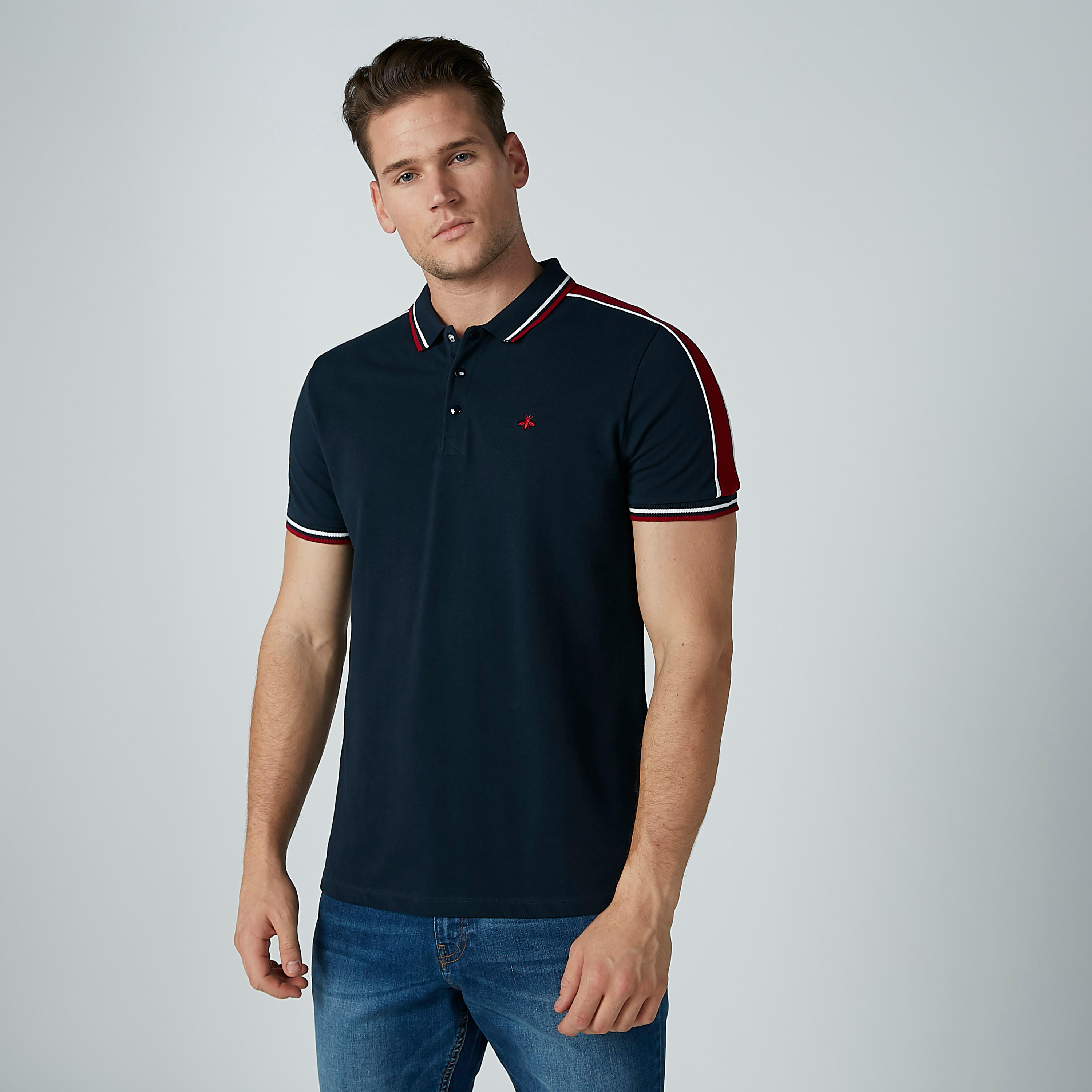 تيشيرت بياقة بولو وأكمام قصيرة-men-clothing-tshirtsandpolos-polos-image-2