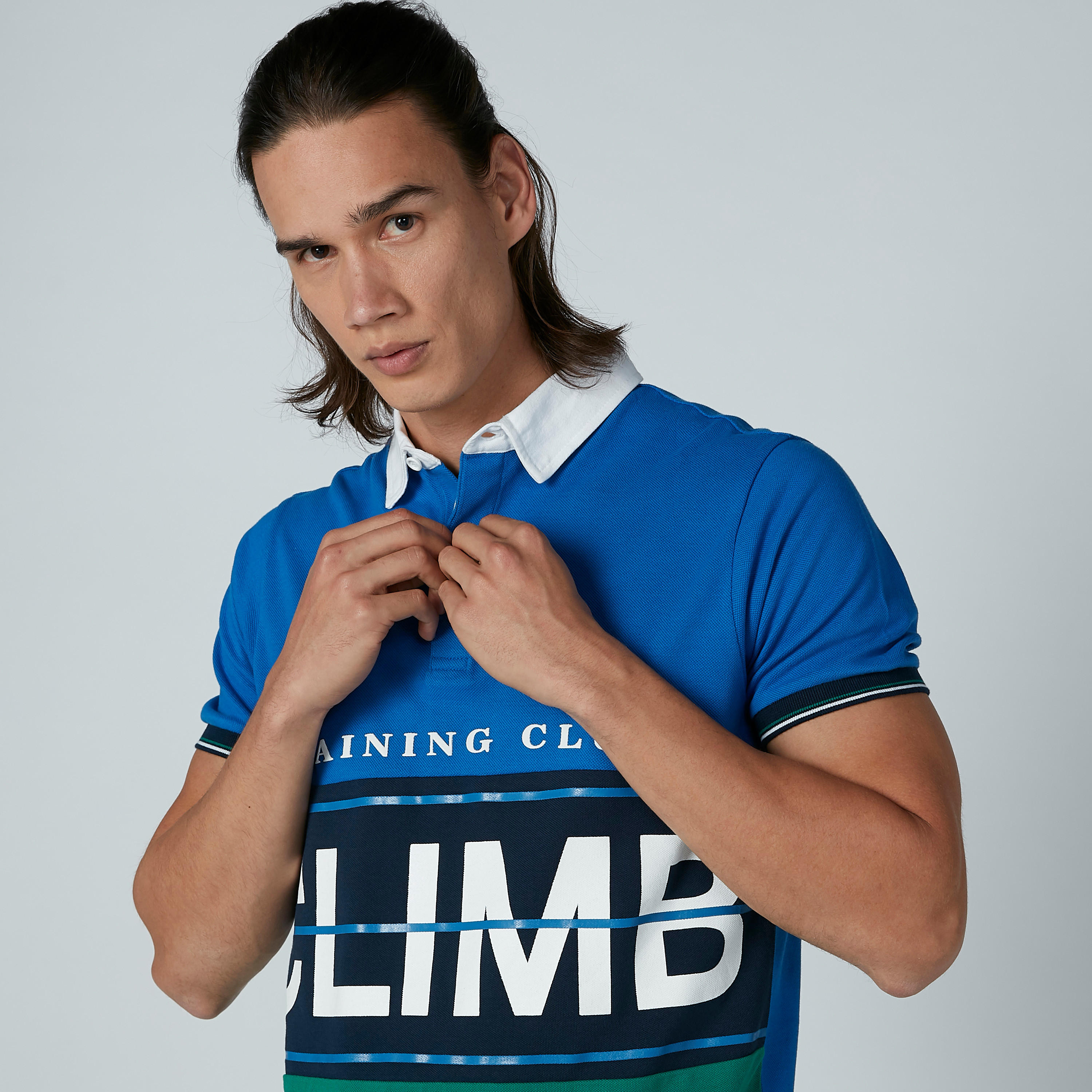 تيشرت بياقة بولو وأكمام قصيرة وطبعات-men-clothing-tshirtsandpolos-polos-image-1