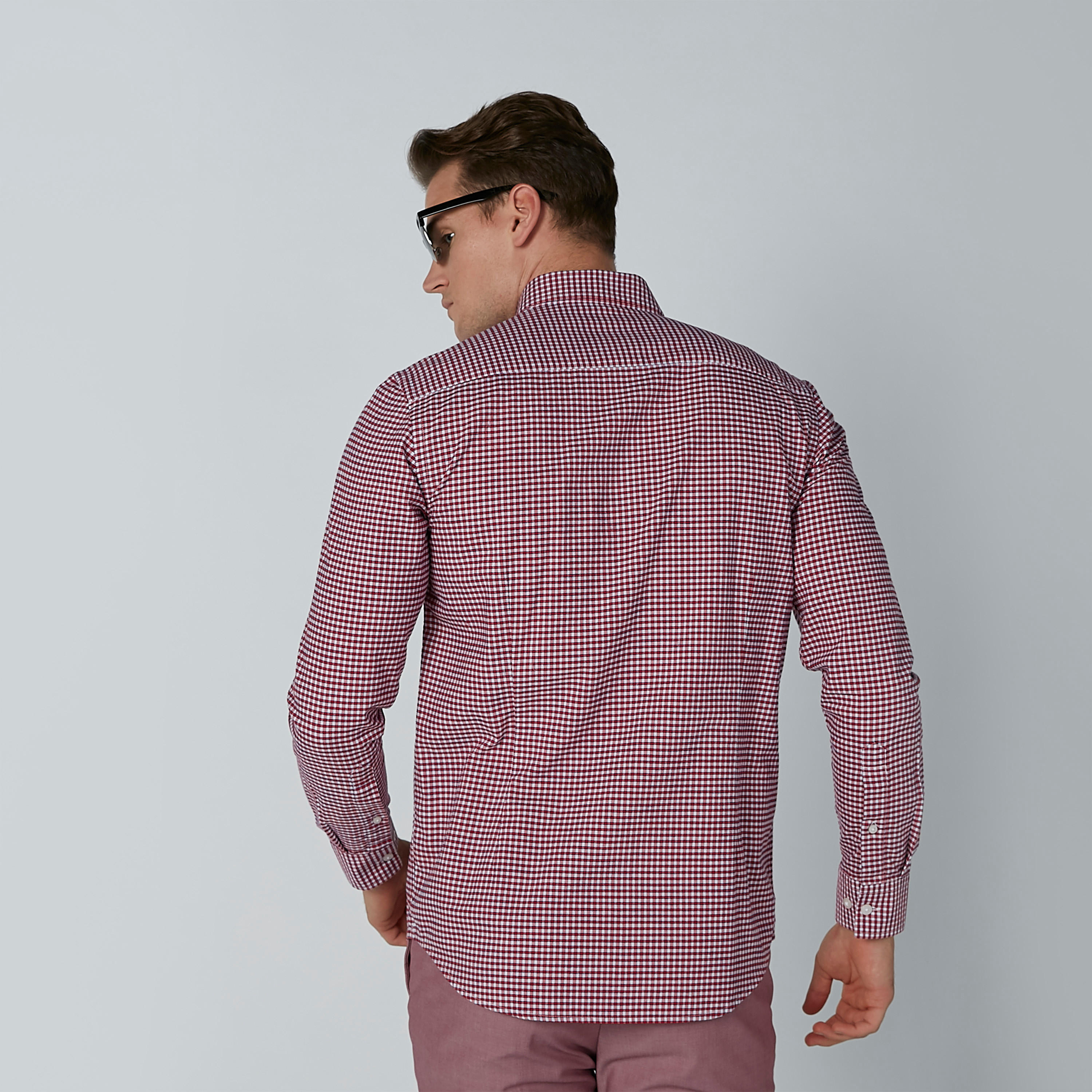 قميص كاروهات بأكمام طويلة وياقة عاديّة-men-clothing-shirts-image-5