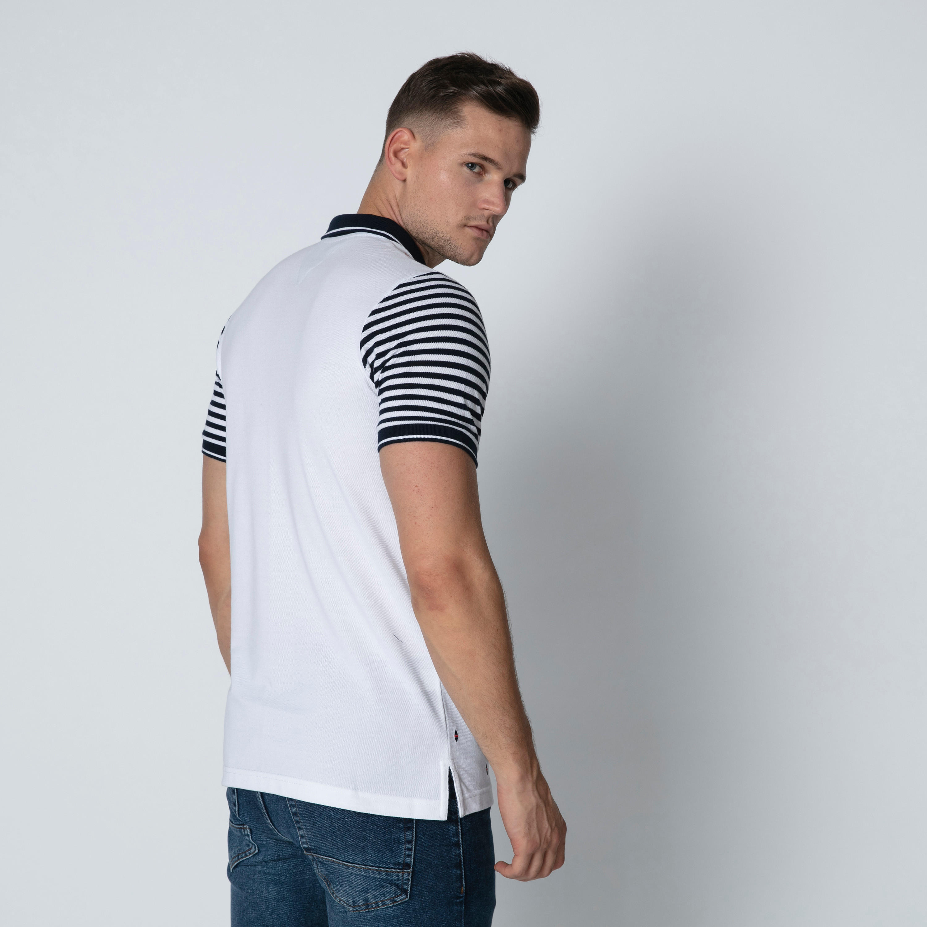 Sustainable Slim Fit Embroidered T-shirt with Polo Neck-men-clothing-tshirtsandpolos-polos-image-2
