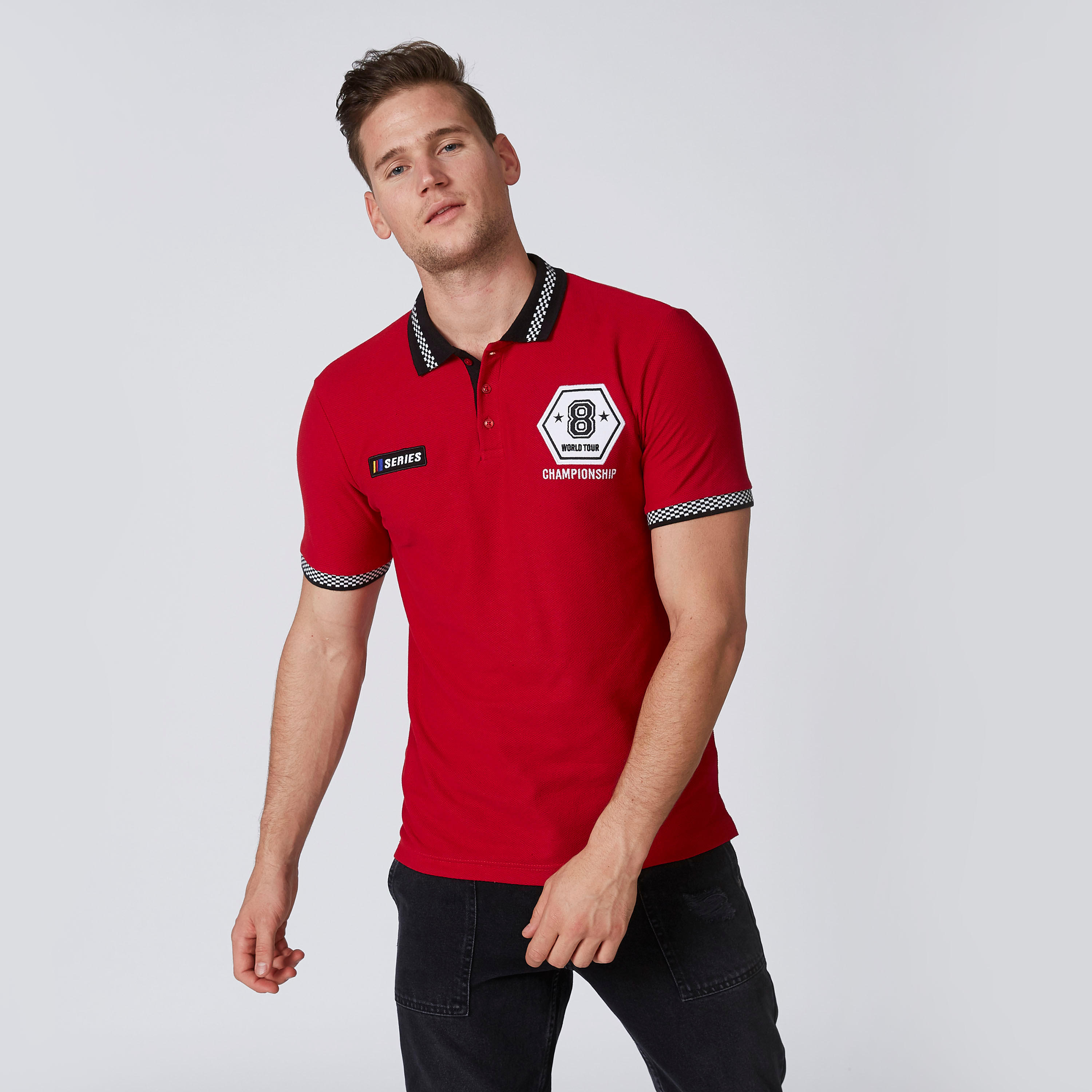 تيشيرت مستدام بولو سليم بتزيينات -men-clothing-tshirtsandpolos-polos-image-1