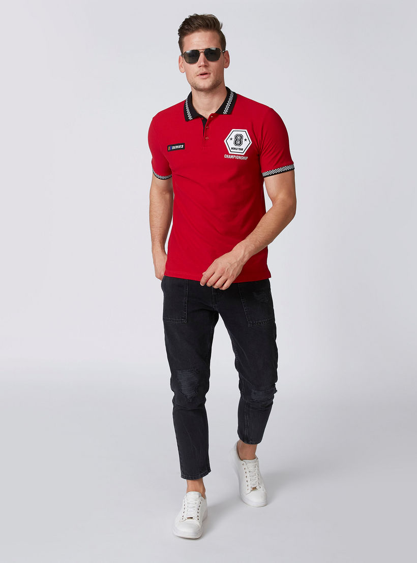 تيشيرت مستدام بولو سليم بتزيينات -men-clothing-tshirtsandpolos-polos-image-4
