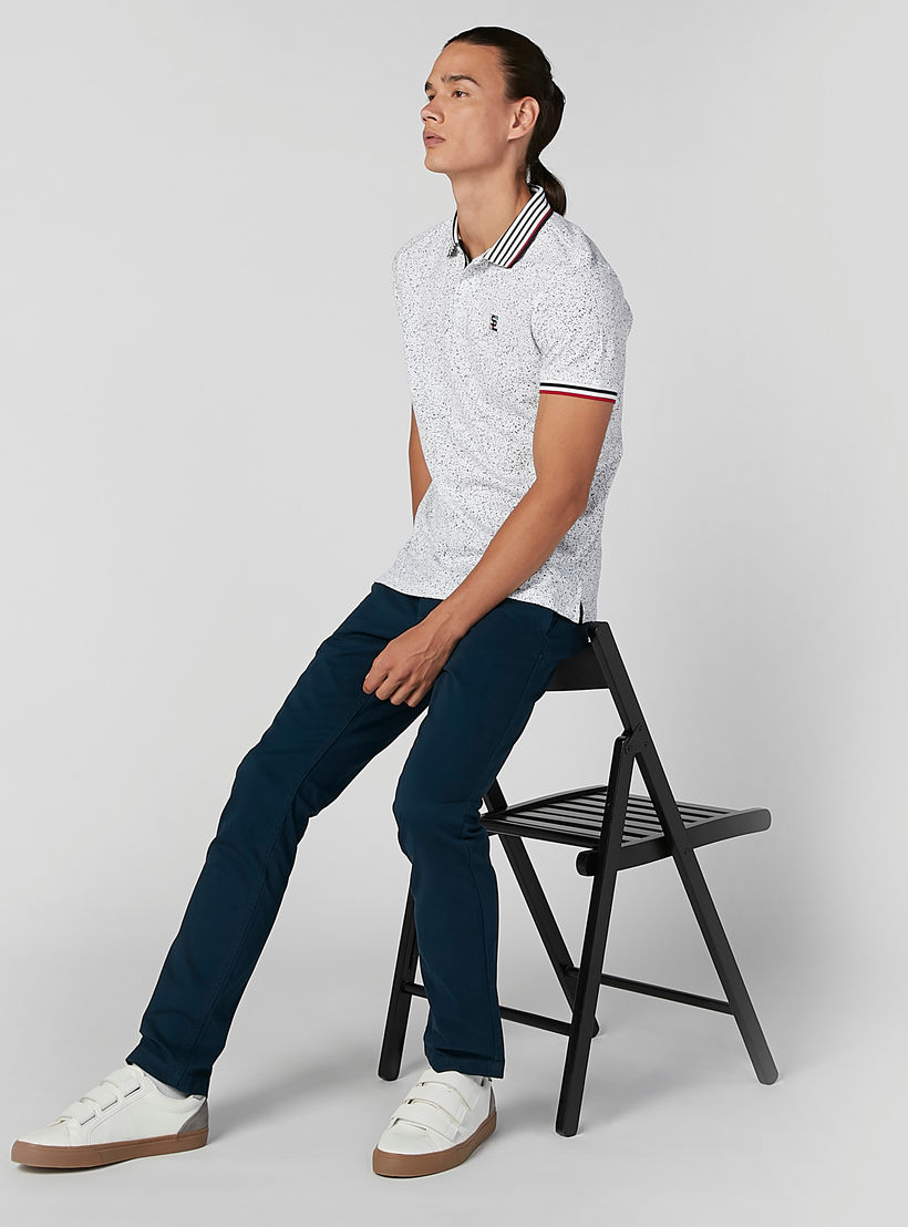 Slim Fit Printed T-shirt with Polo Neck and Short Sleeves-men-clothing-tshirtsandpolos-polos-image-2
