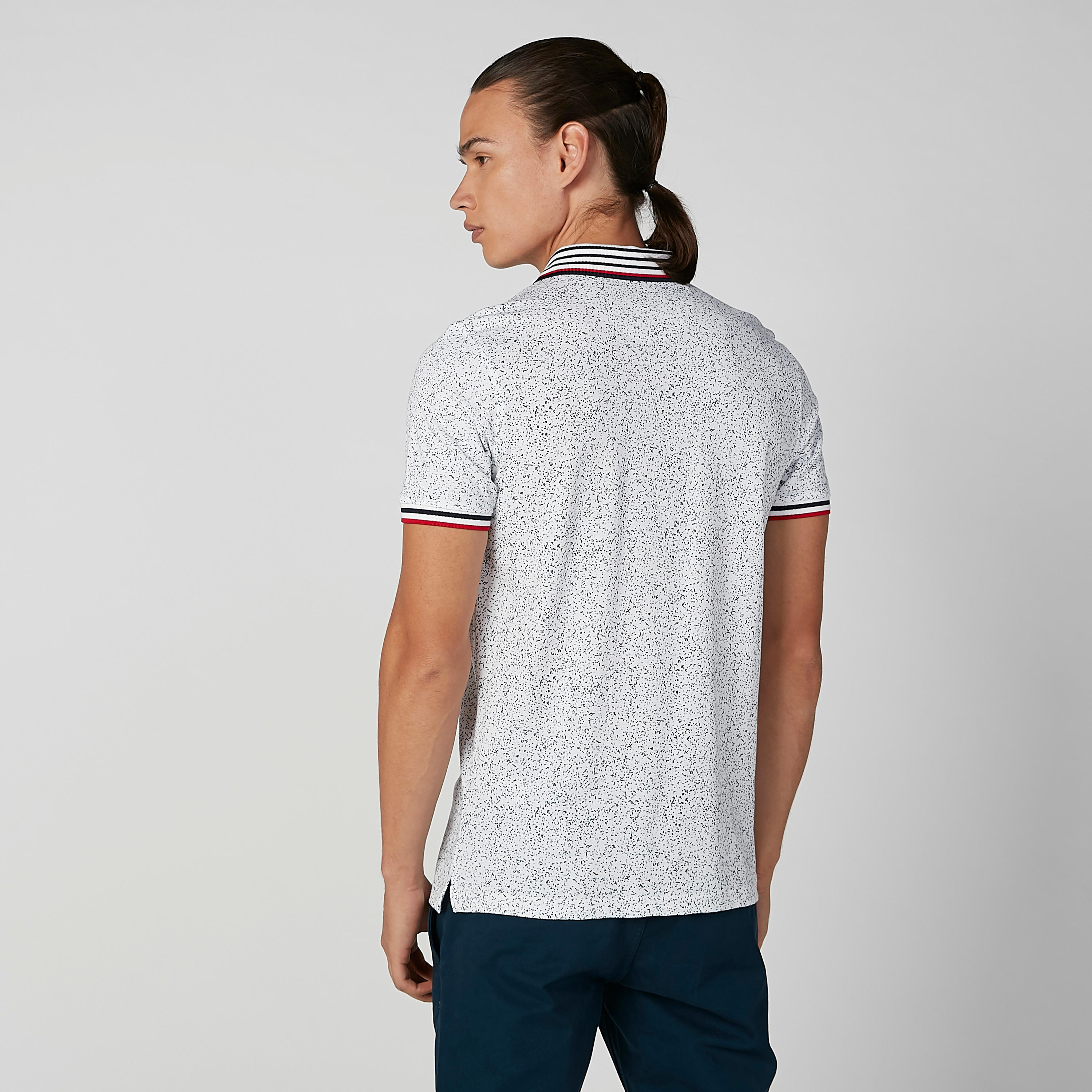 Slim Fit Printed T-shirt with Polo Neck and Short Sleeves-men-clothing-tshirtsandpolos-polos-image-4