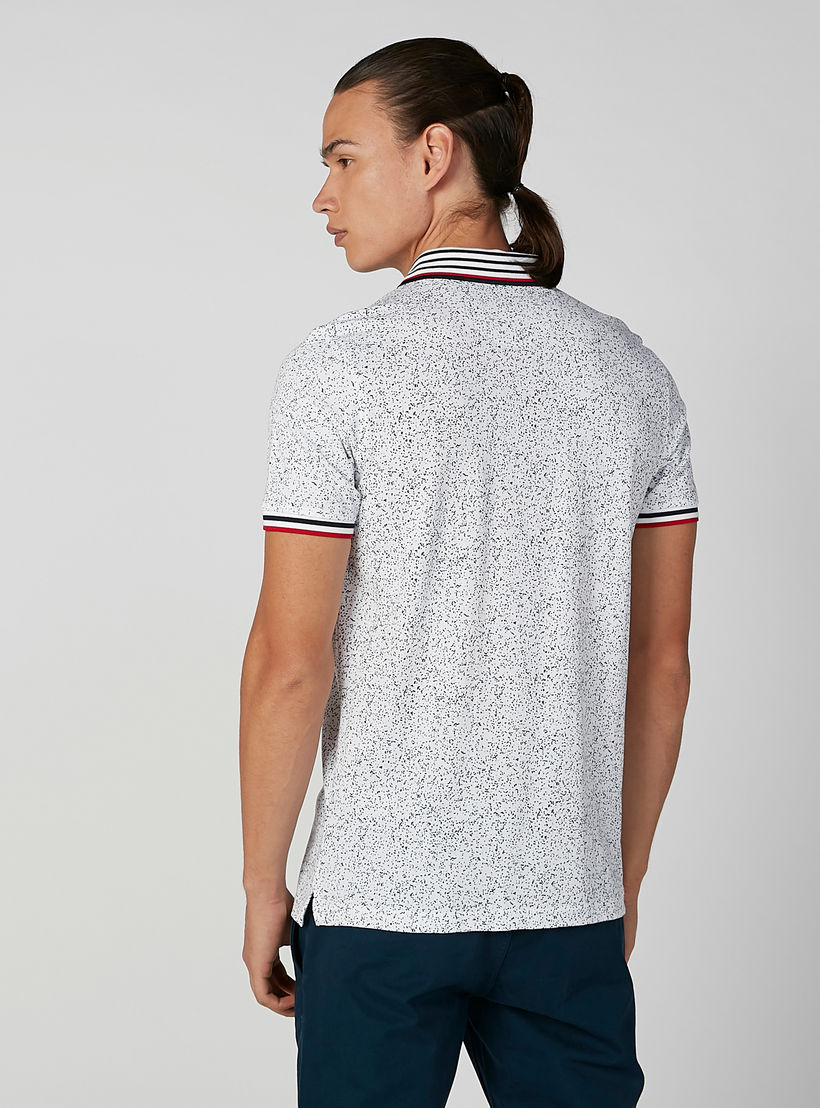 Slim Fit Printed T-shirt with Polo Neck and Short Sleeves-men-clothing-tshirtsandpolos-polos-image-4