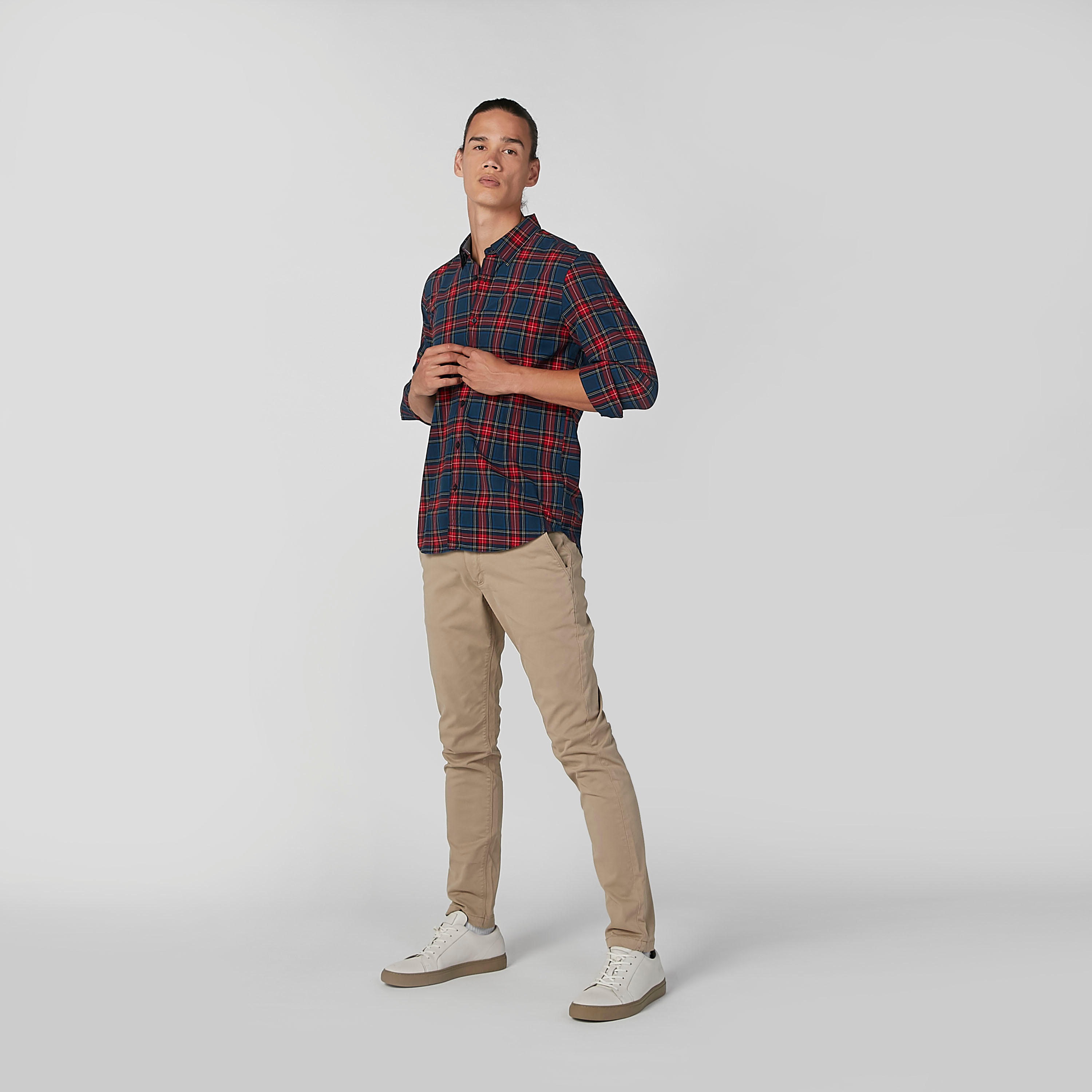 قميص مستدام كاروهات بأكمام طويلة -men-clothing-shirts-image-2