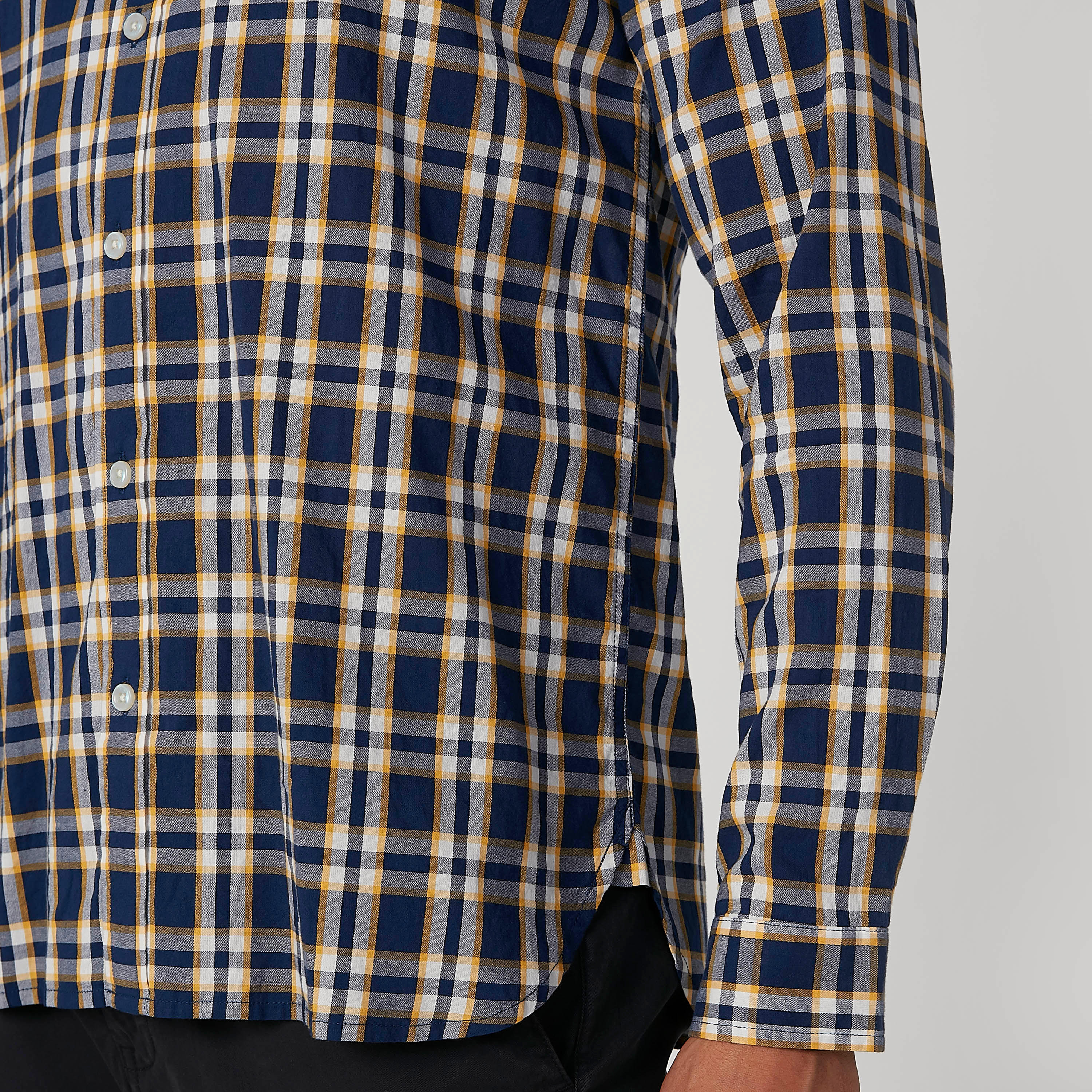 قميص مستدام سليم كاروهات بأكمام طويلة -men-clothing-shirts-image-5