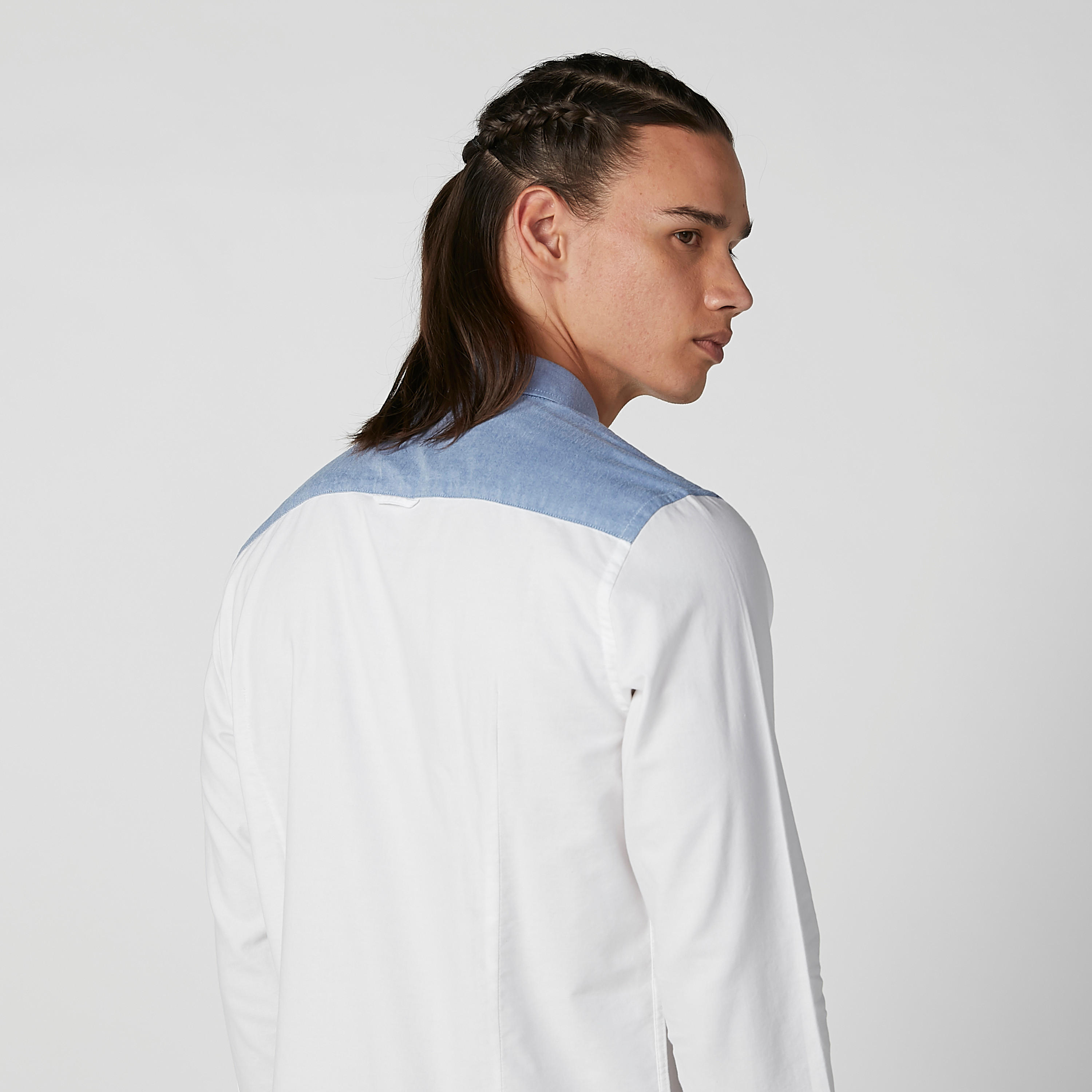 قميص مستدام سليم بتصاميم مغايرة وأكمام طويلة -men-clothing-shirts-image-4