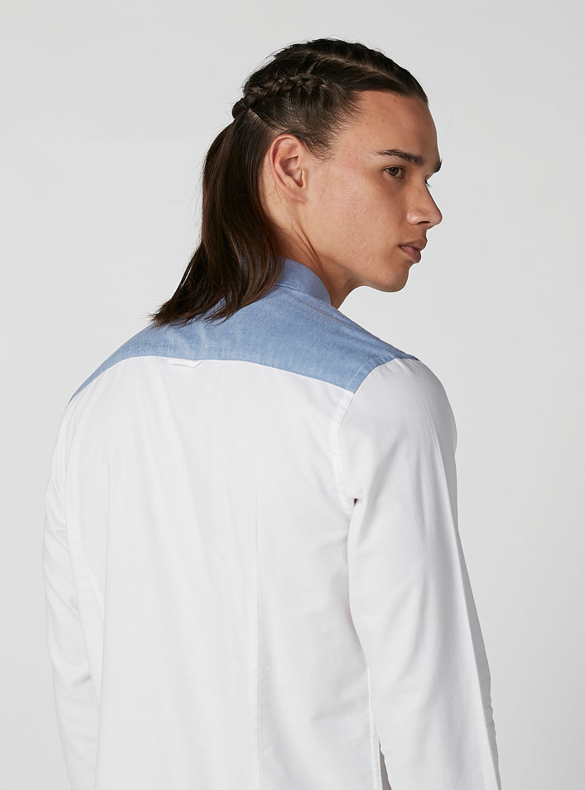 قميص مستدام سليم بتصاميم مغايرة وأكمام طويلة -men-clothing-shirts-image-4