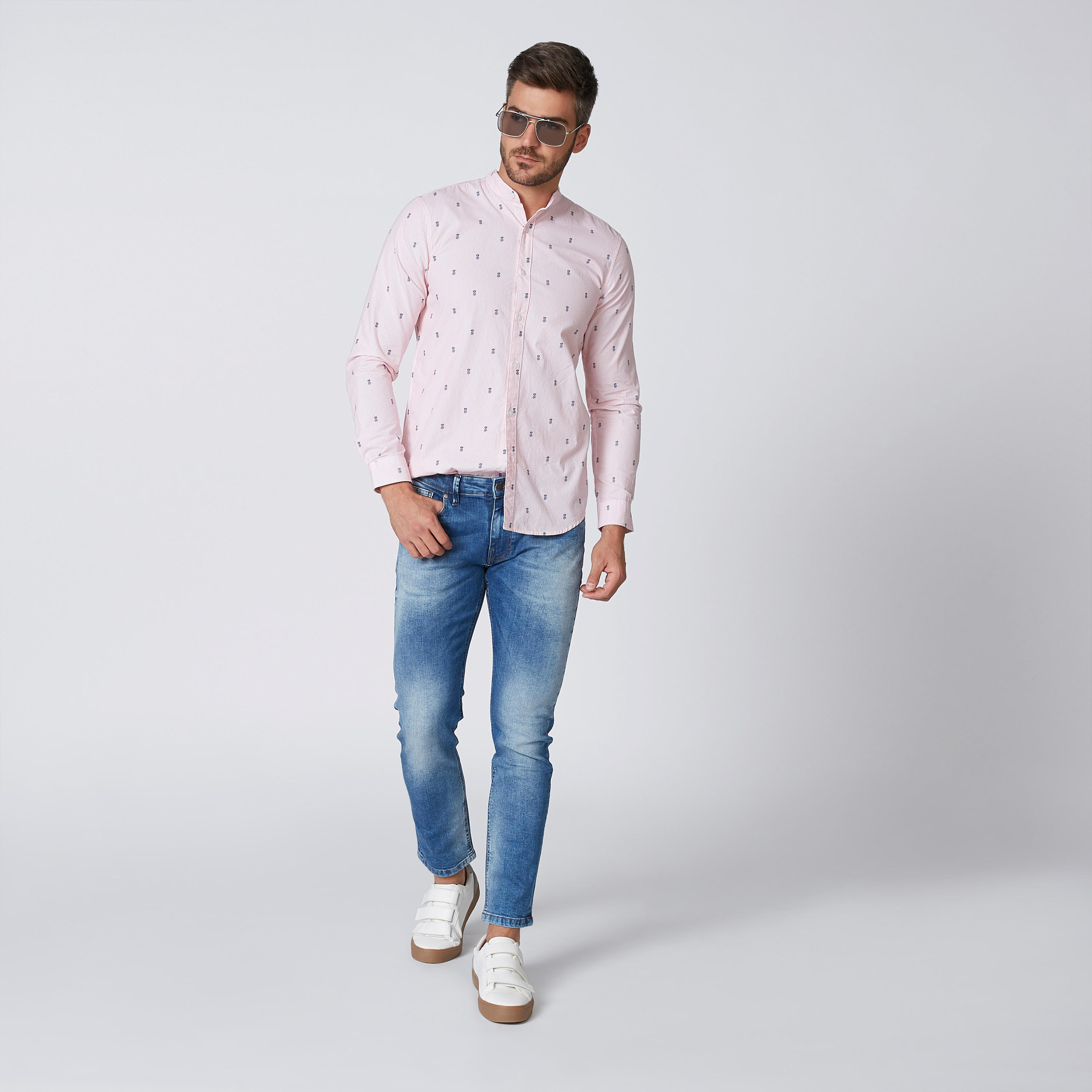 قميص بياقة ماندارين وأكمام طويلة وطبعات-men-clothing-shirts-image-3