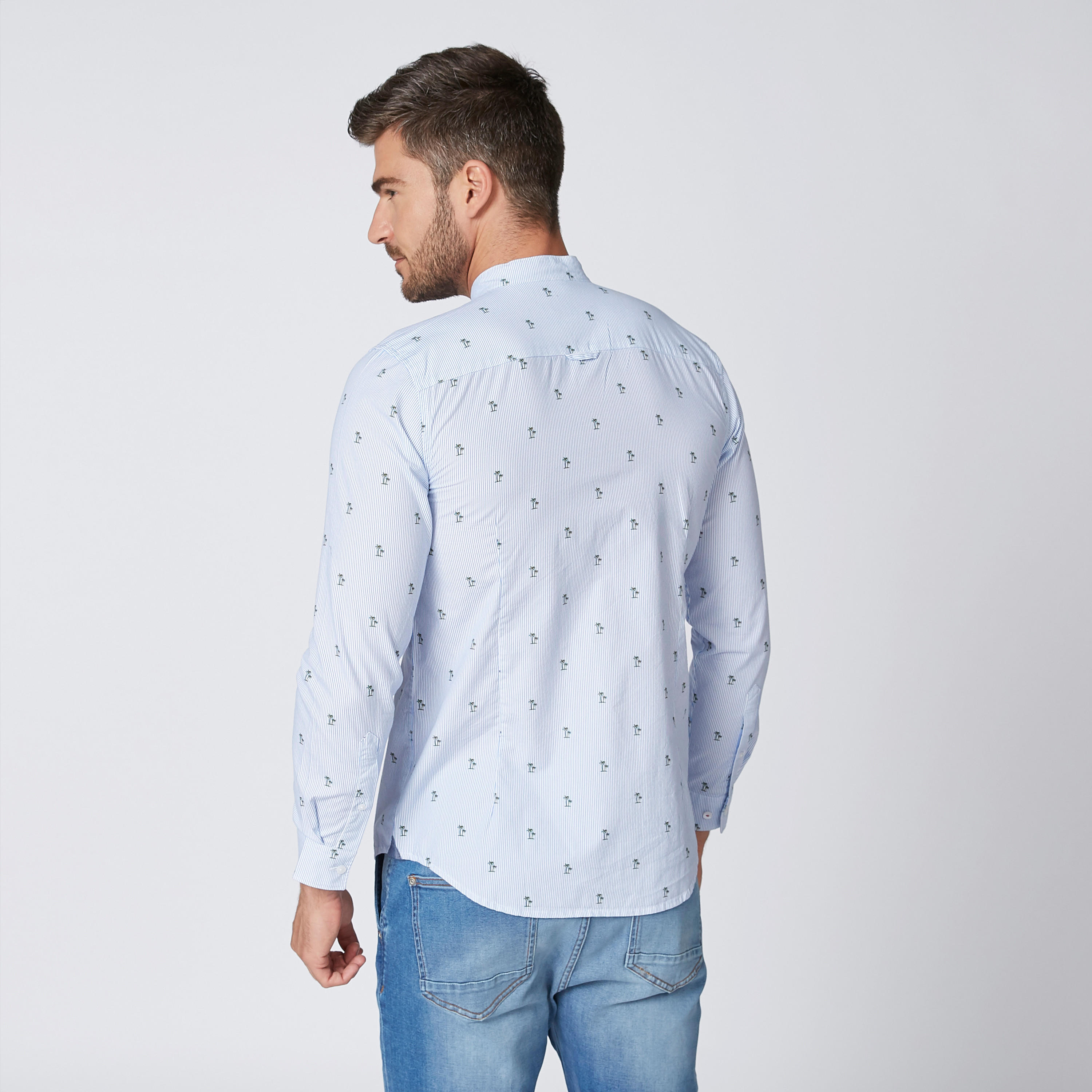 قميص بياقة ماندارين وأكمام طويلة وطبعات-men-clothing-shirts-image-2