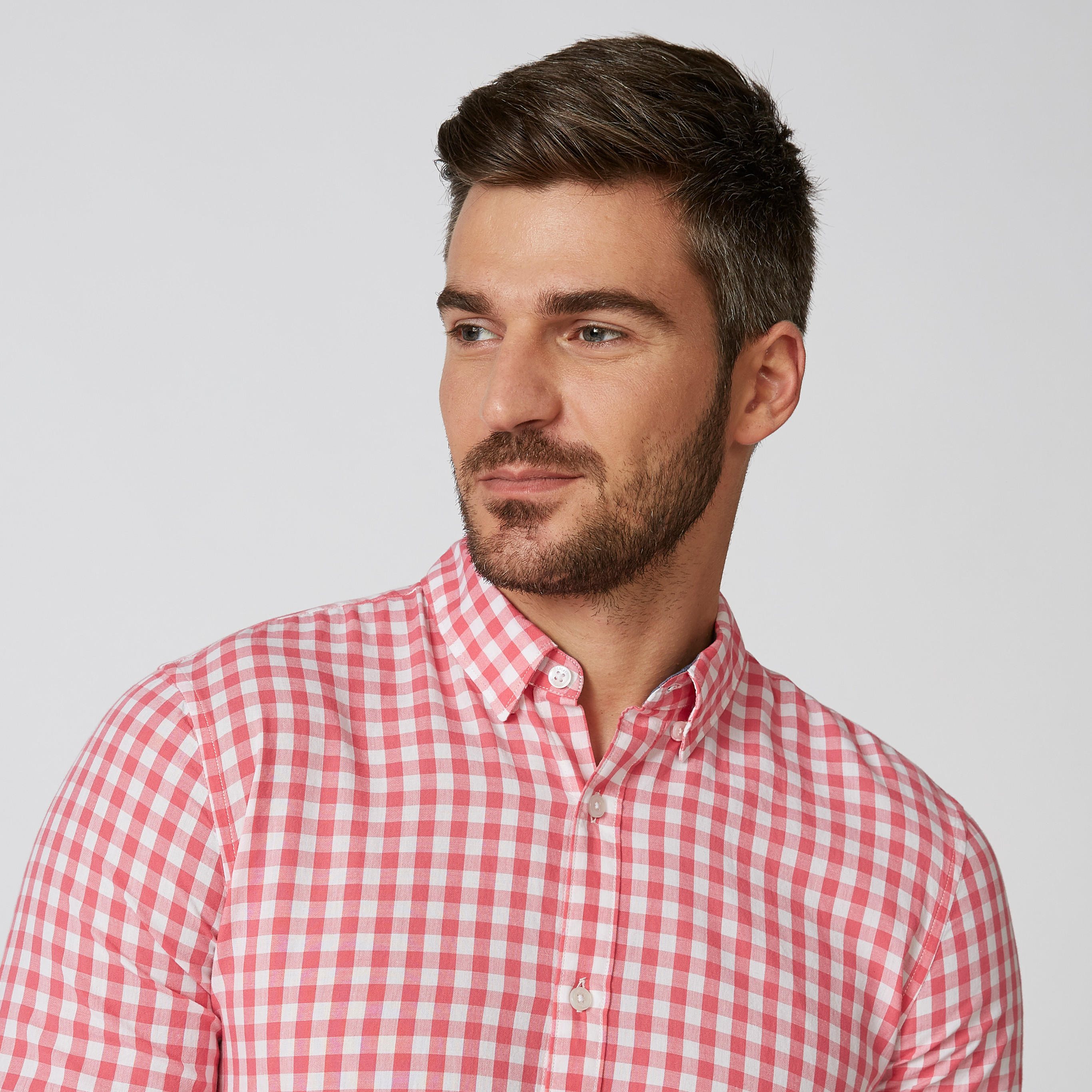قميص كاروهات بياقة عاديّة وأكمام طويلة-men-clothing-shirts-image-5