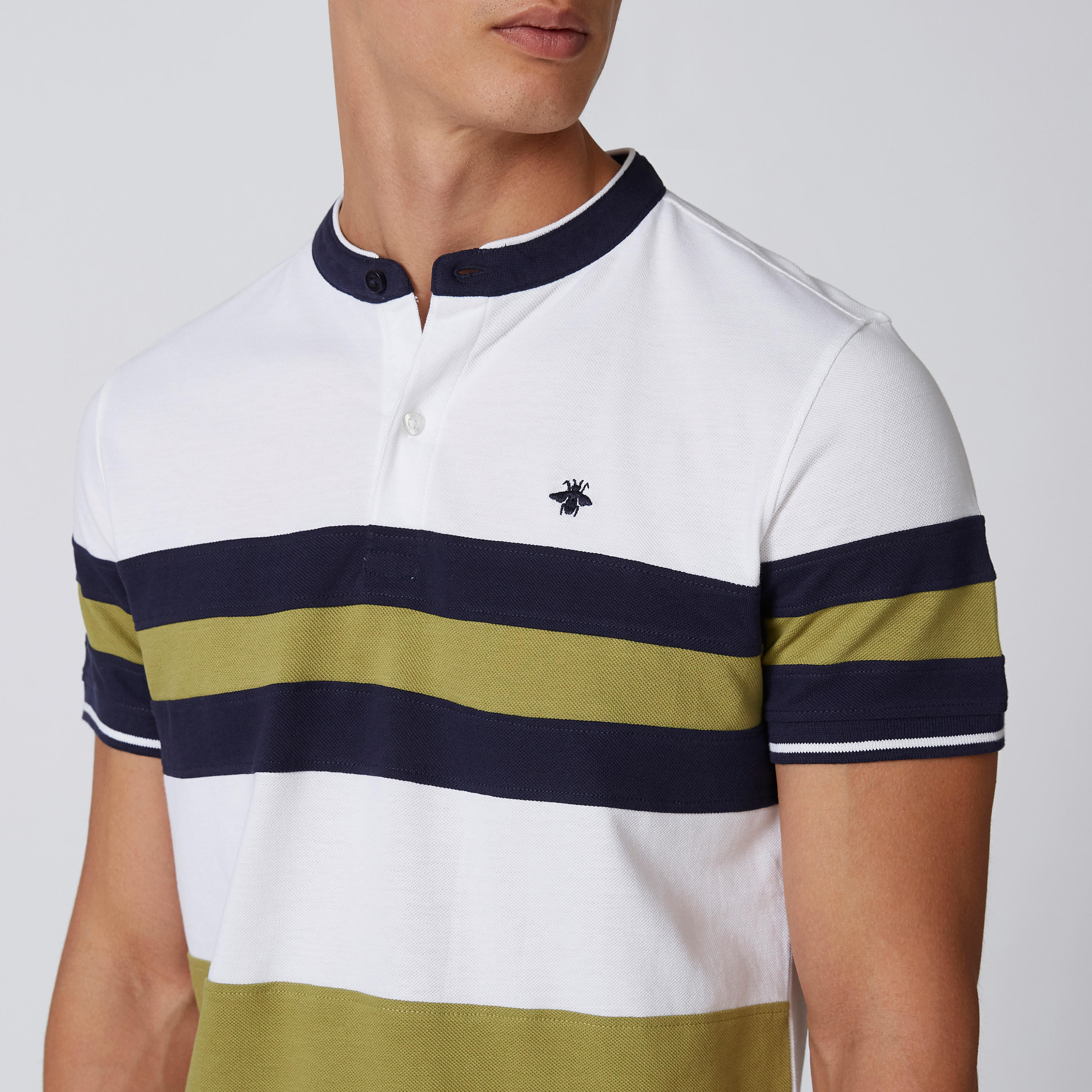 تيشيرت مستدام سليم بياقة ماندارين -men-clothing-tshirtsandpolos-polos-image-3