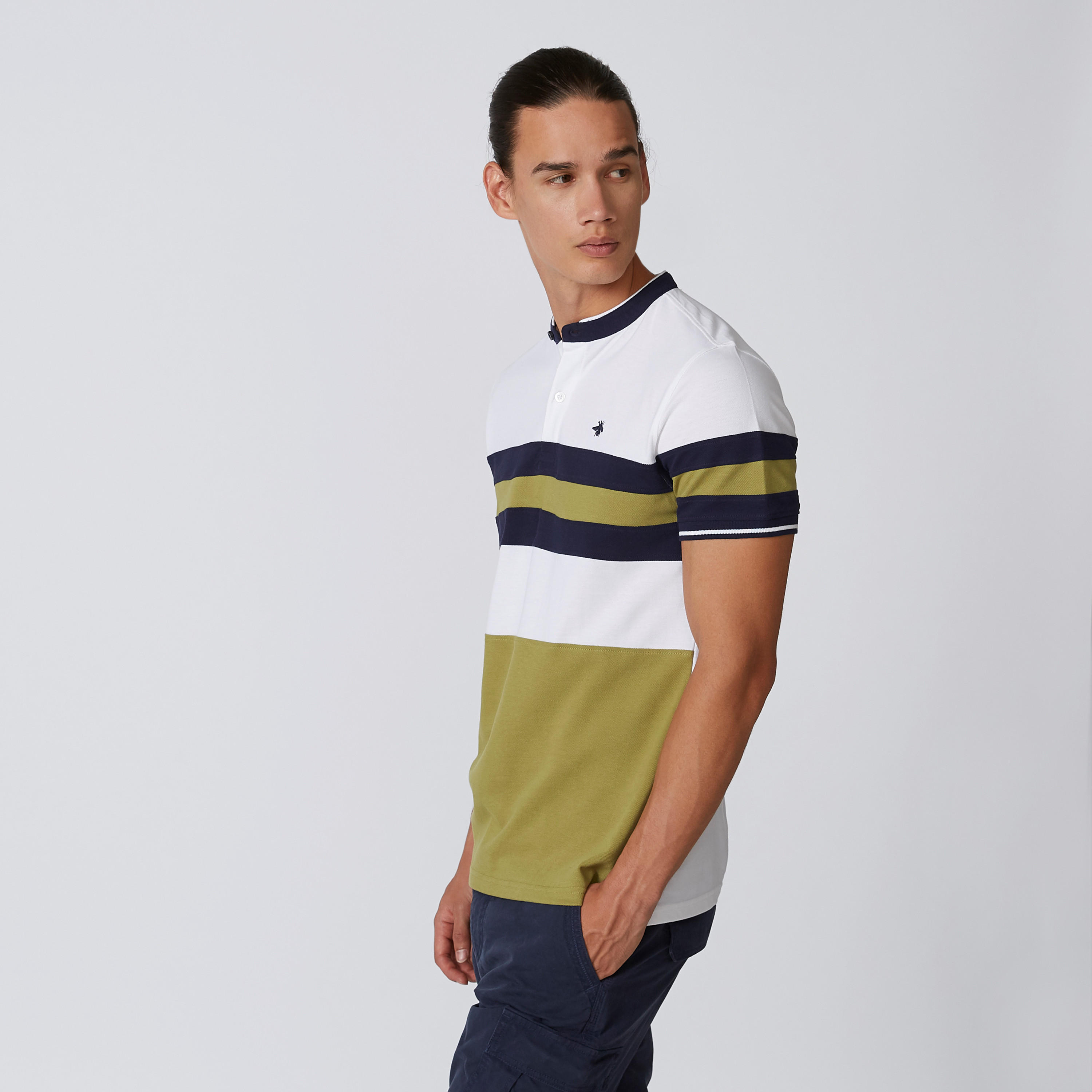 تيشيرت مستدام سليم بياقة ماندارين -men-clothing-tshirtsandpolos-polos-image-4
