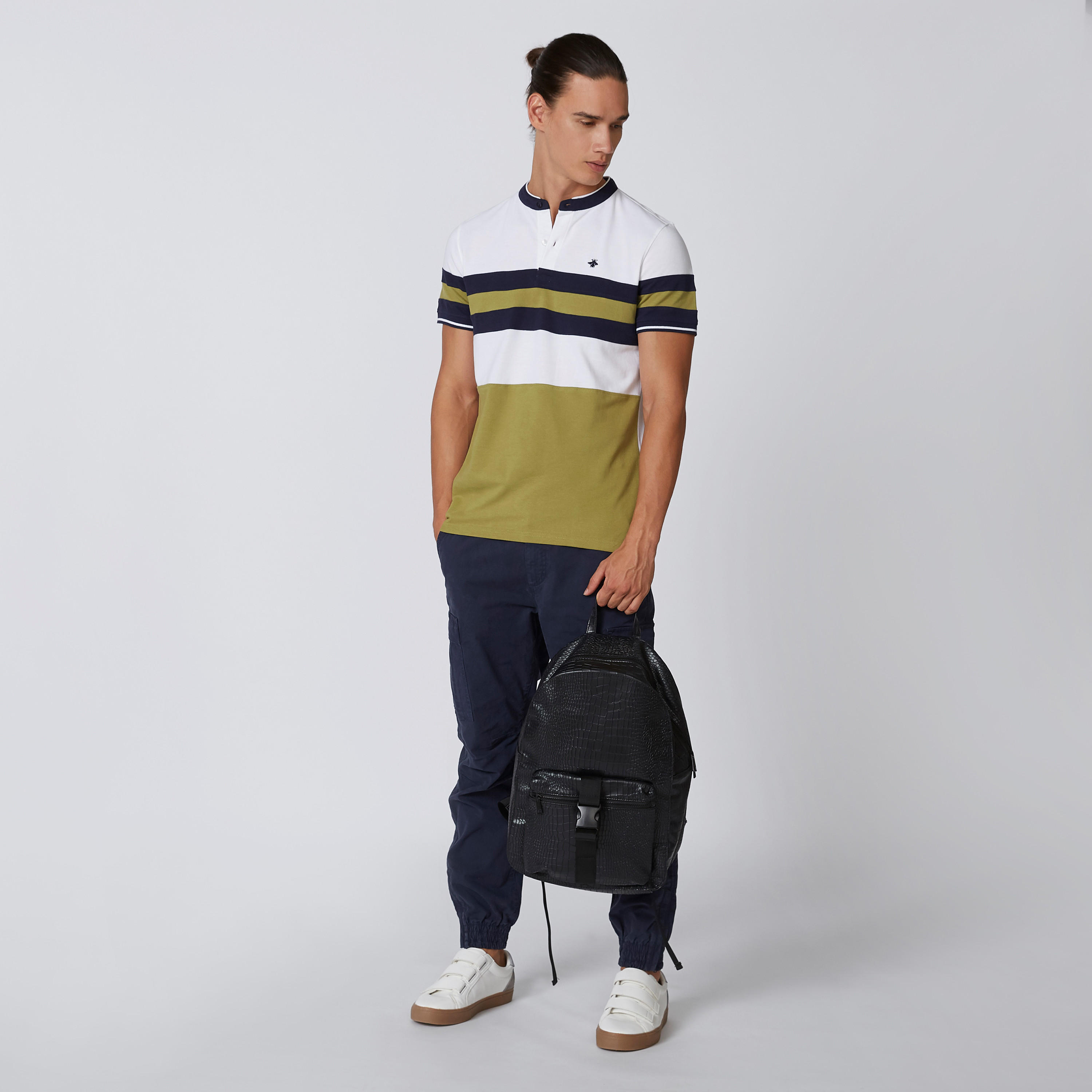 تيشيرت مستدام سليم بياقة ماندارين -men-clothing-tshirtsandpolos-polos-image-5