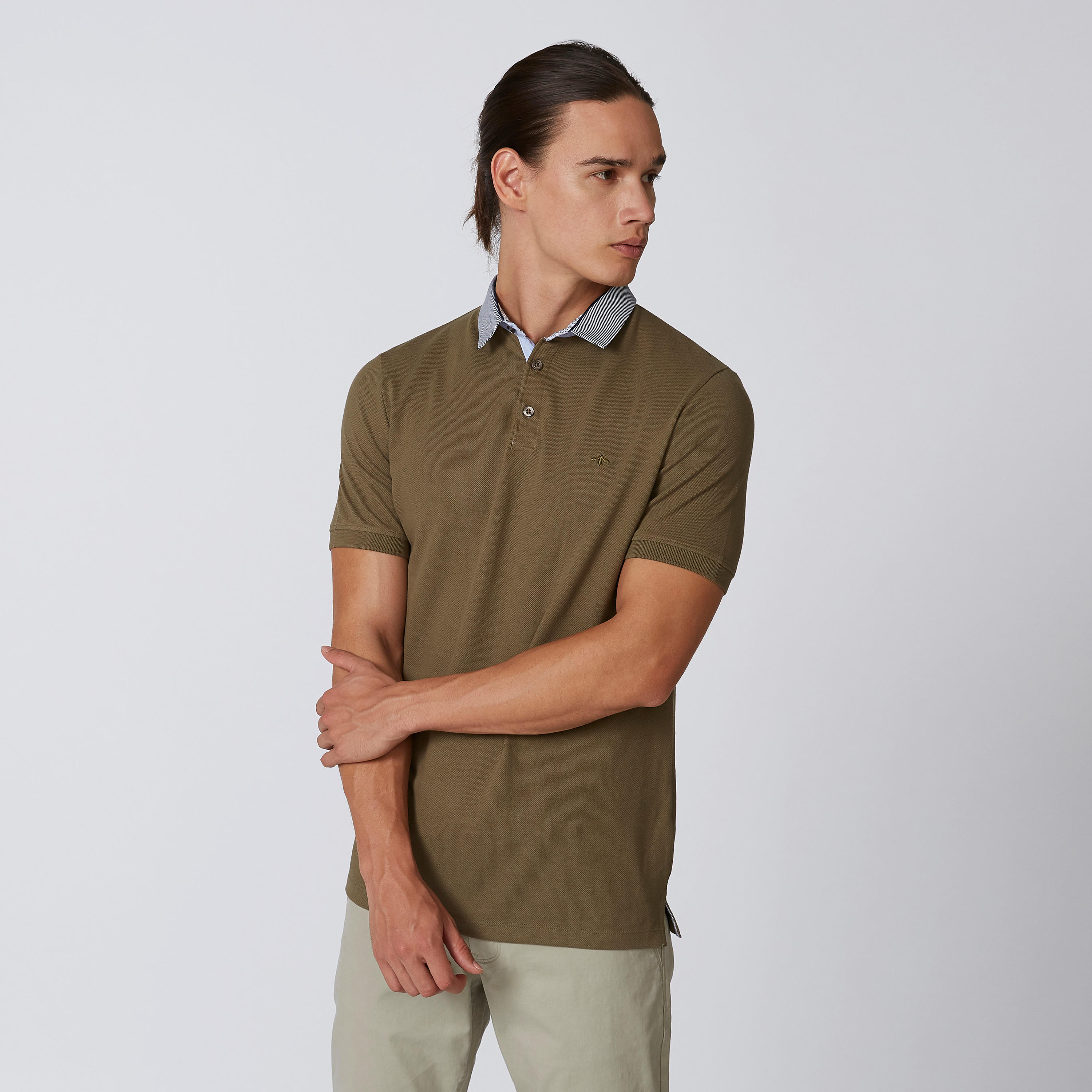 تيشيرت مستدام سادة بولو سليم بأكمام قصيرة -men-clothing-tshirtsandpolos-polos-image-1