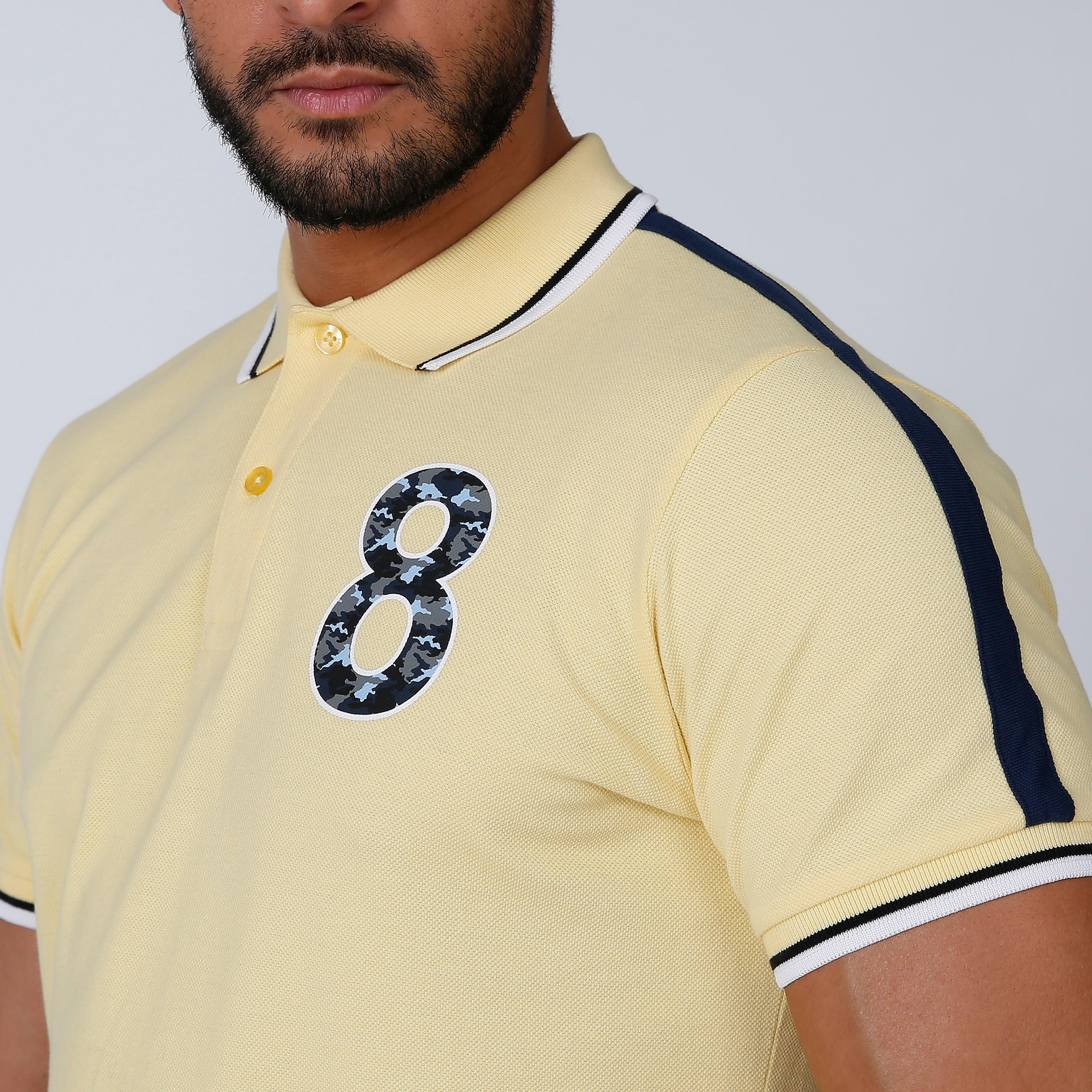Sustainable Slim Fit Printed T-shirt with Polo Neck-men-clothing-tshirtsandpolos-polos-image-5