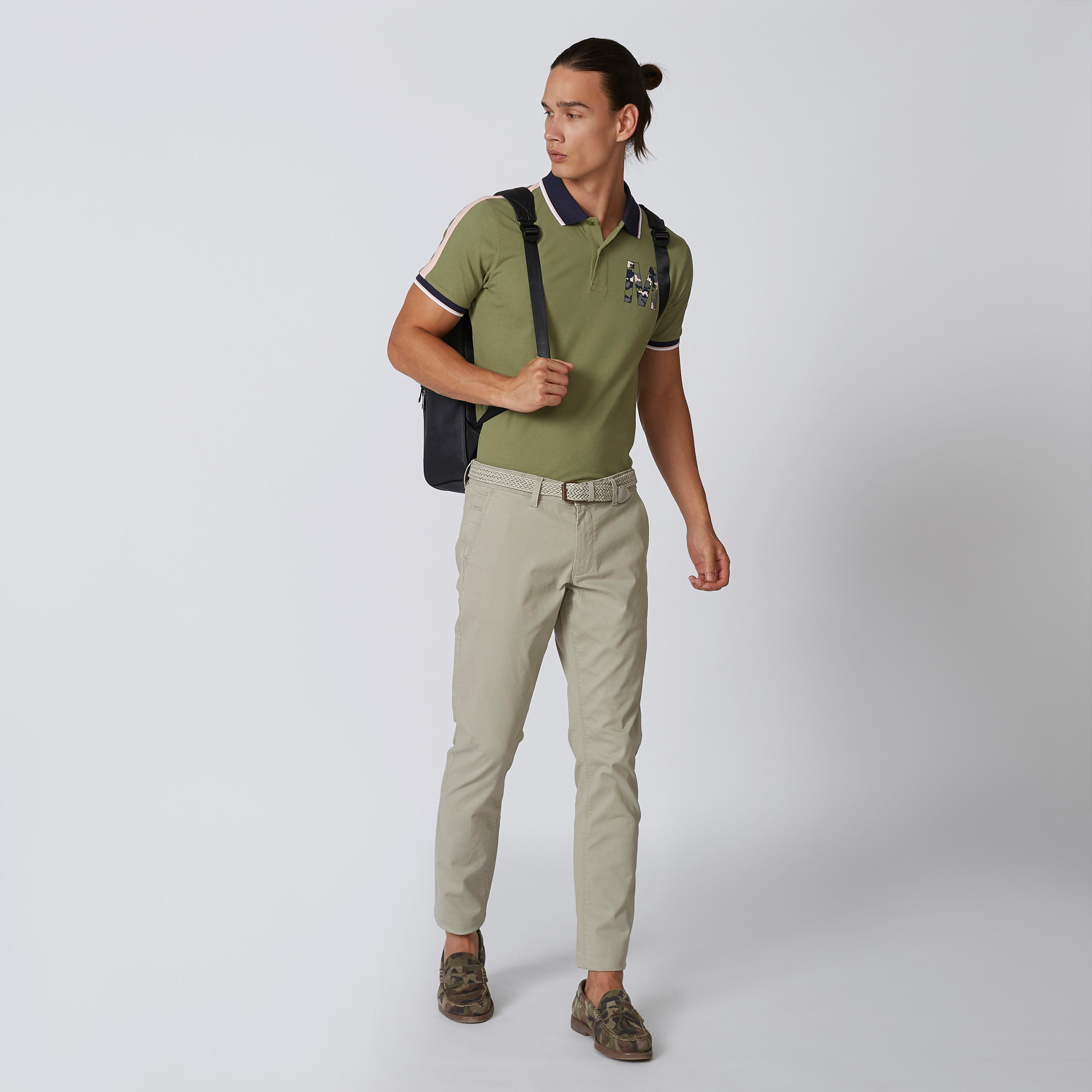تيشيرت مستدام بولو سليم بأكمام قصيرة وطبعات -men-clothing-tshirtsandpolos-polos-image-5