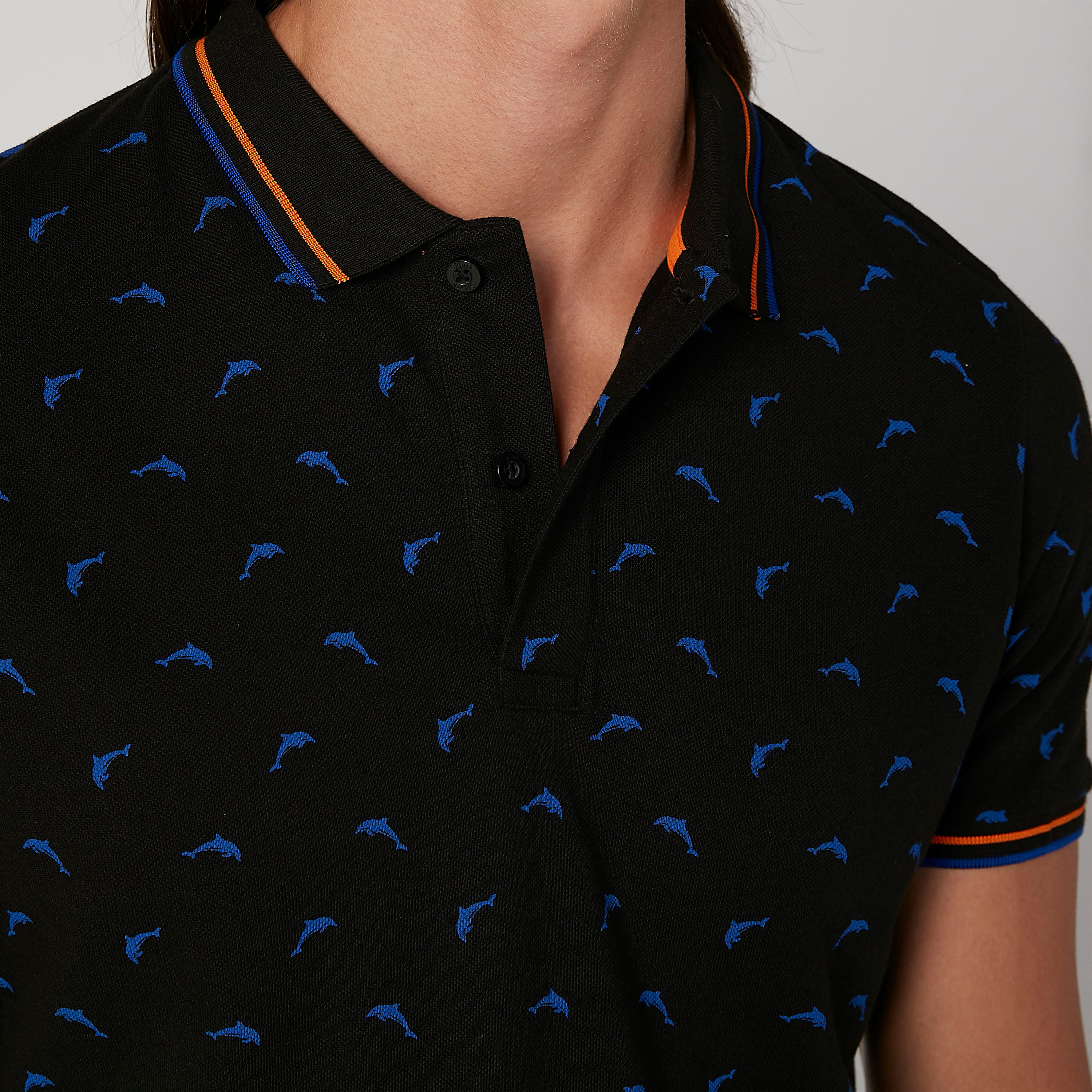 تيشيرت مستدام بولو سليم بطبعات -men-clothing-tshirtsandpolos-polos-image-2