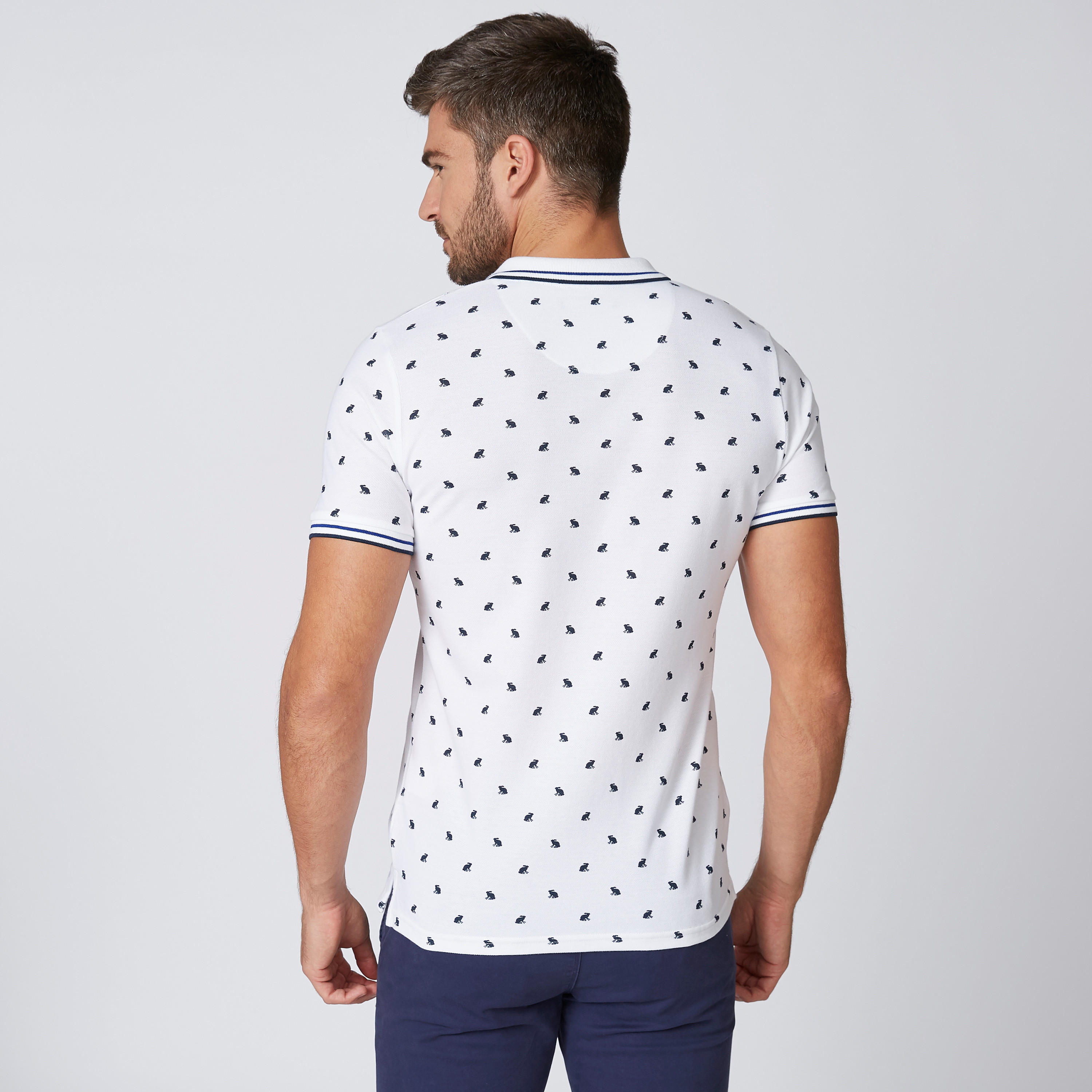 تيشيرت مستدامة سليم بياقة بولو وأكمام قصيرة وطبعات -men-clothing-tshirtsandpolos-polos-image-2