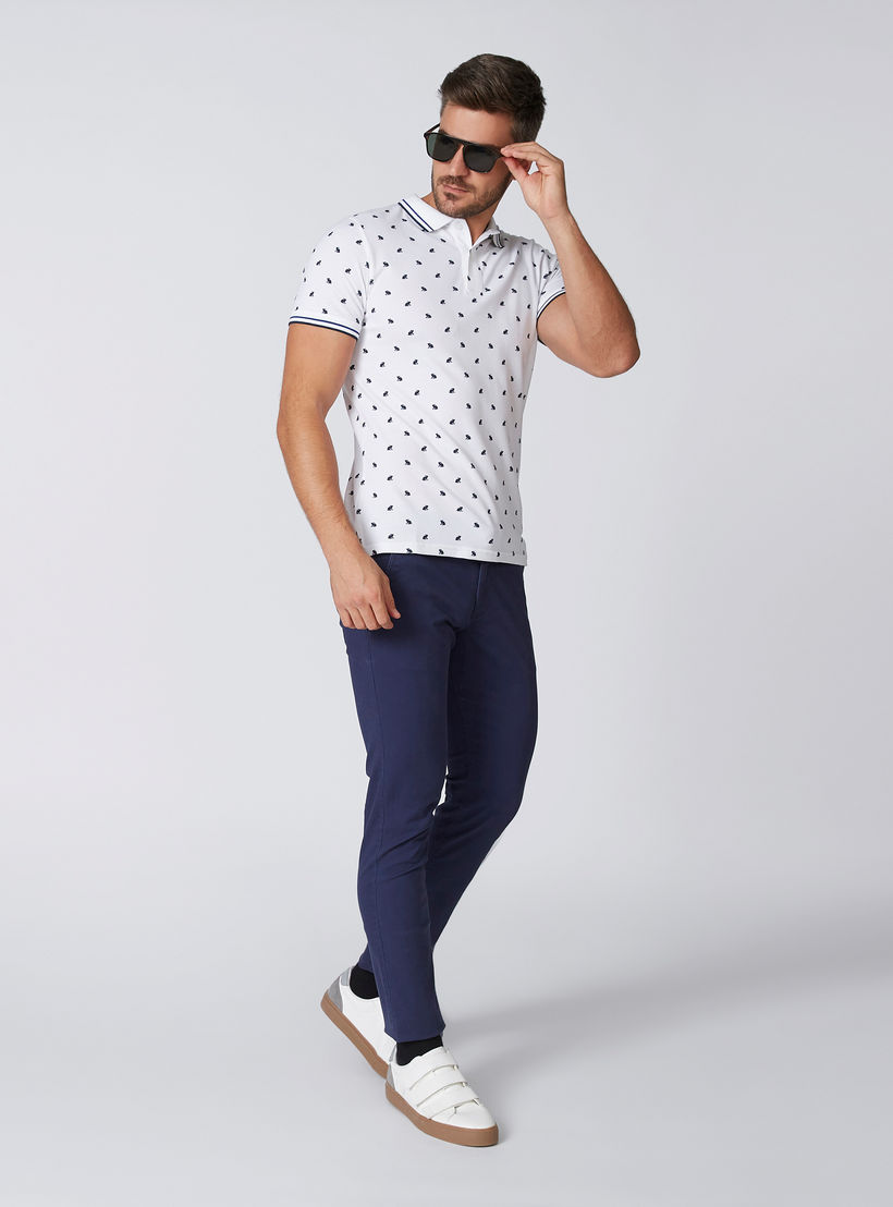 تيشيرت مستدامة سليم بياقة بولو وأكمام قصيرة وطبعات -men-clothing-tshirtsandpolos-polos-image-4