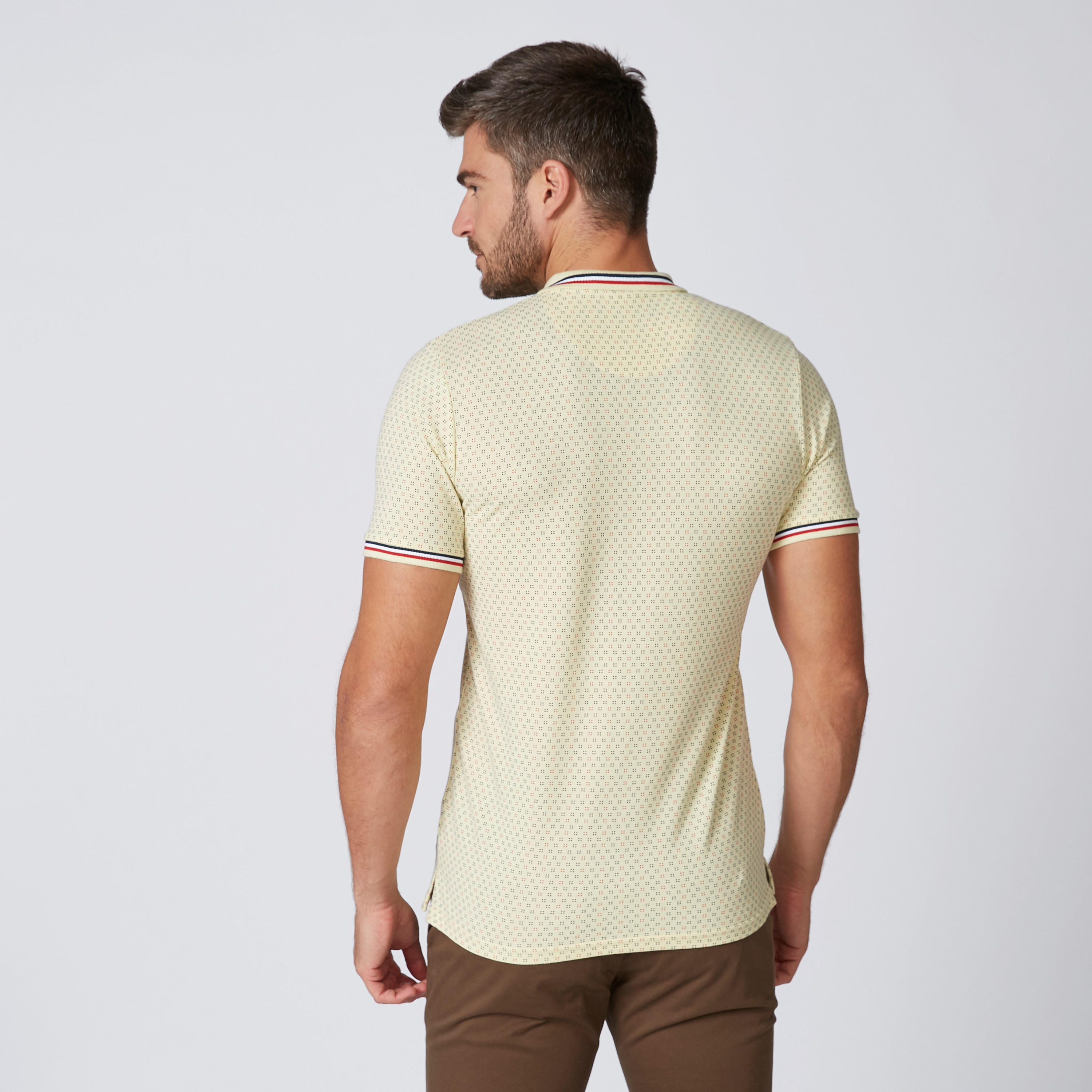 تيشيرت مستدامة بولو سليم بأكمام قصيرة وطبعات-men-clothing-tshirtsandpolos-polos-image-3