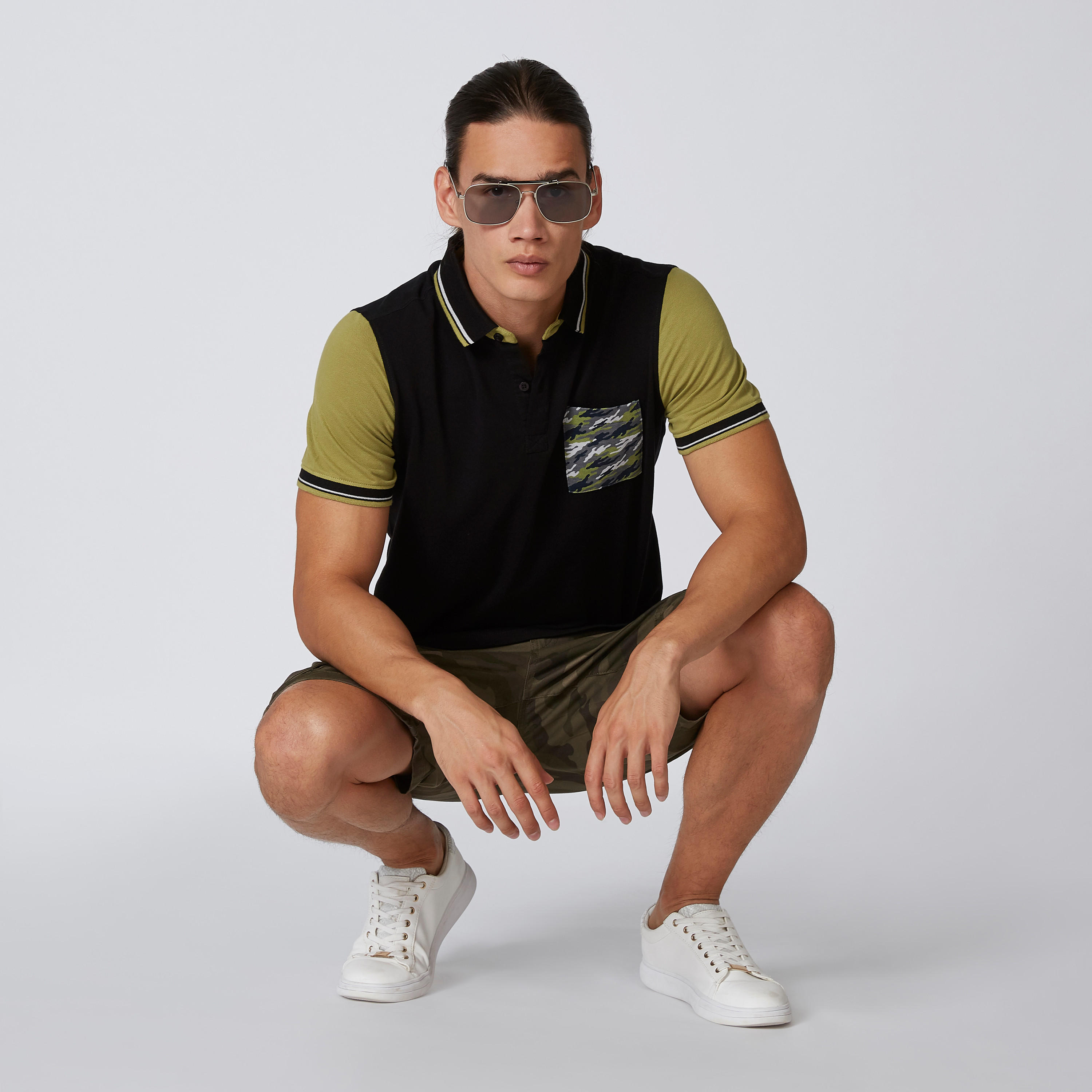 تيشيرت مستدام بولو سليم بأكمام قصيرة وطبعات -men-clothing-tshirtsandpolos-polos-image-2