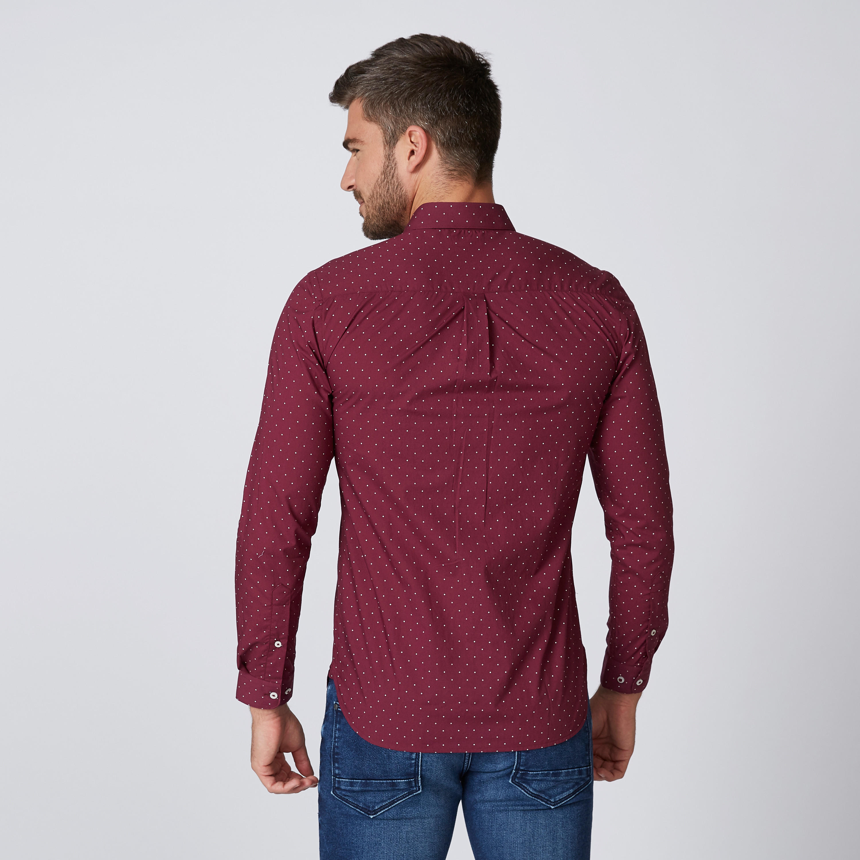 Sustainable Printed Shirt with Long Sleeves and Complete Placket-men-clothing-shirts-image-3