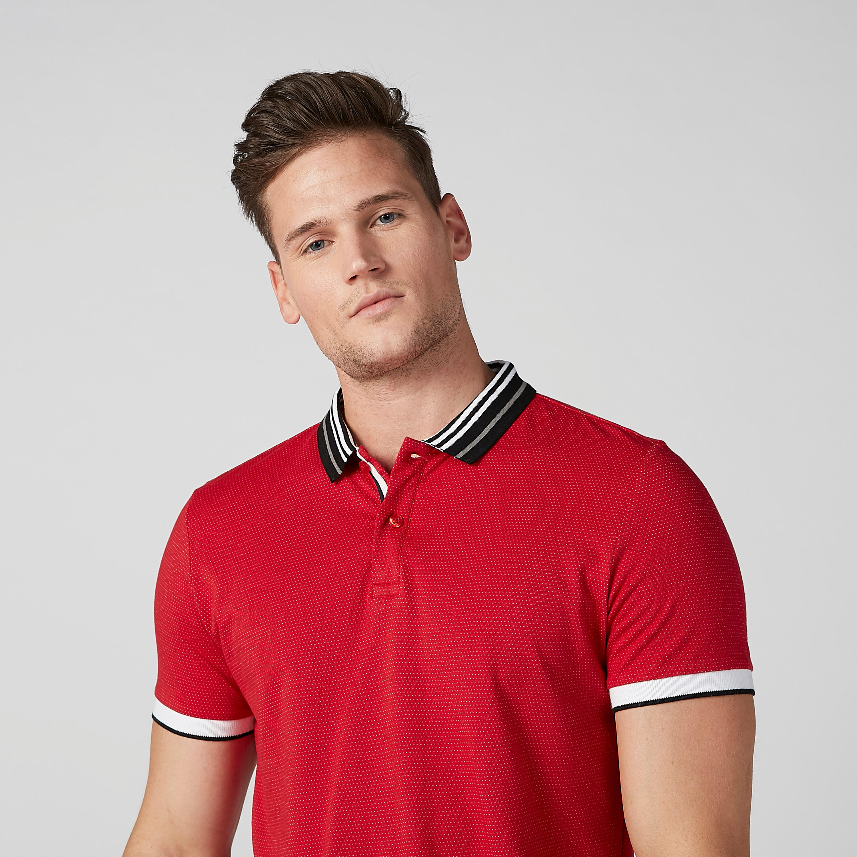 تيشيرت مستدام بولو سليم بارز الملمس  -men-clothing-tshirtsandpolos-polos-image-14