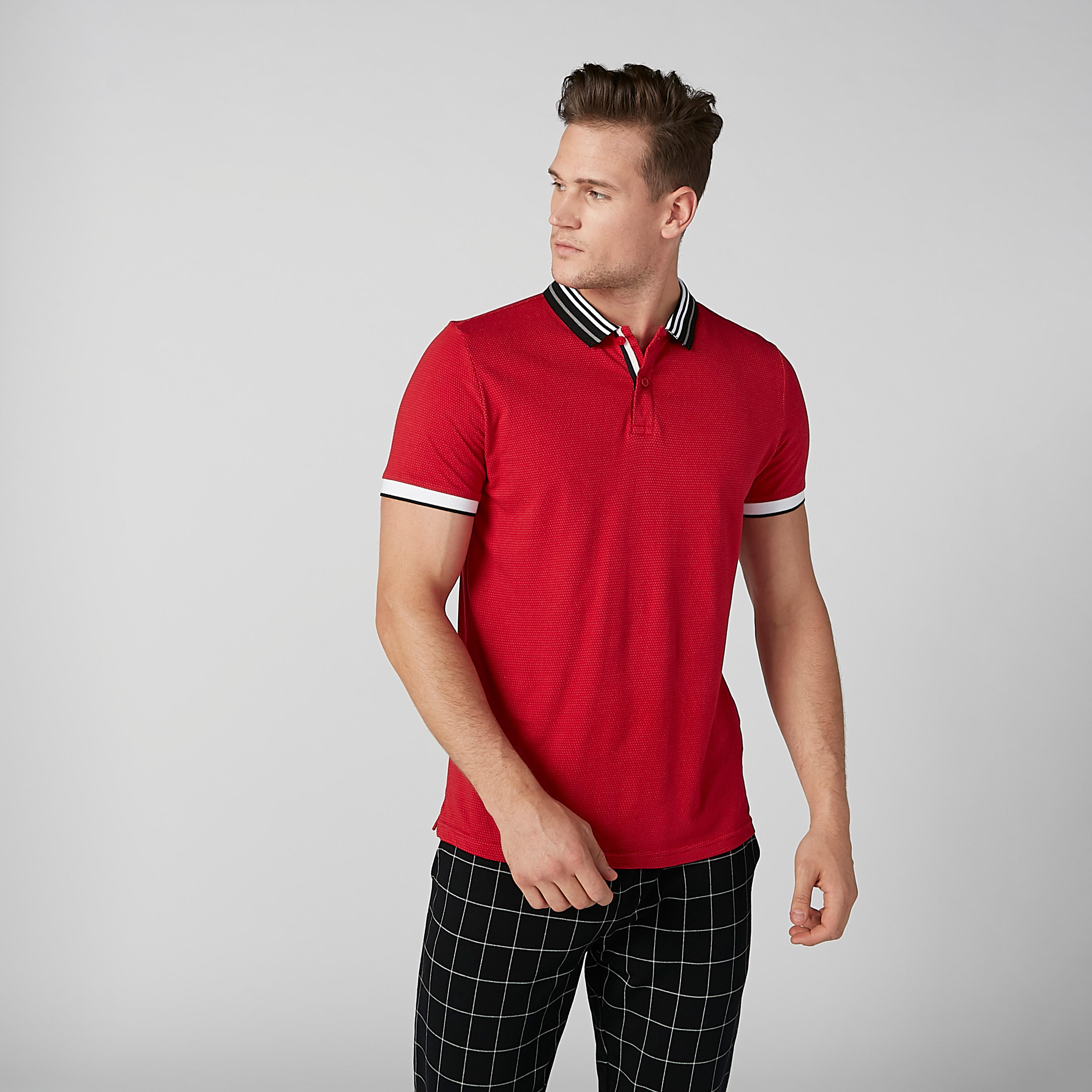 تيشيرت مستدام بولو سليم بارز الملمس  -men-clothing-tshirtsandpolos-polos-image-15