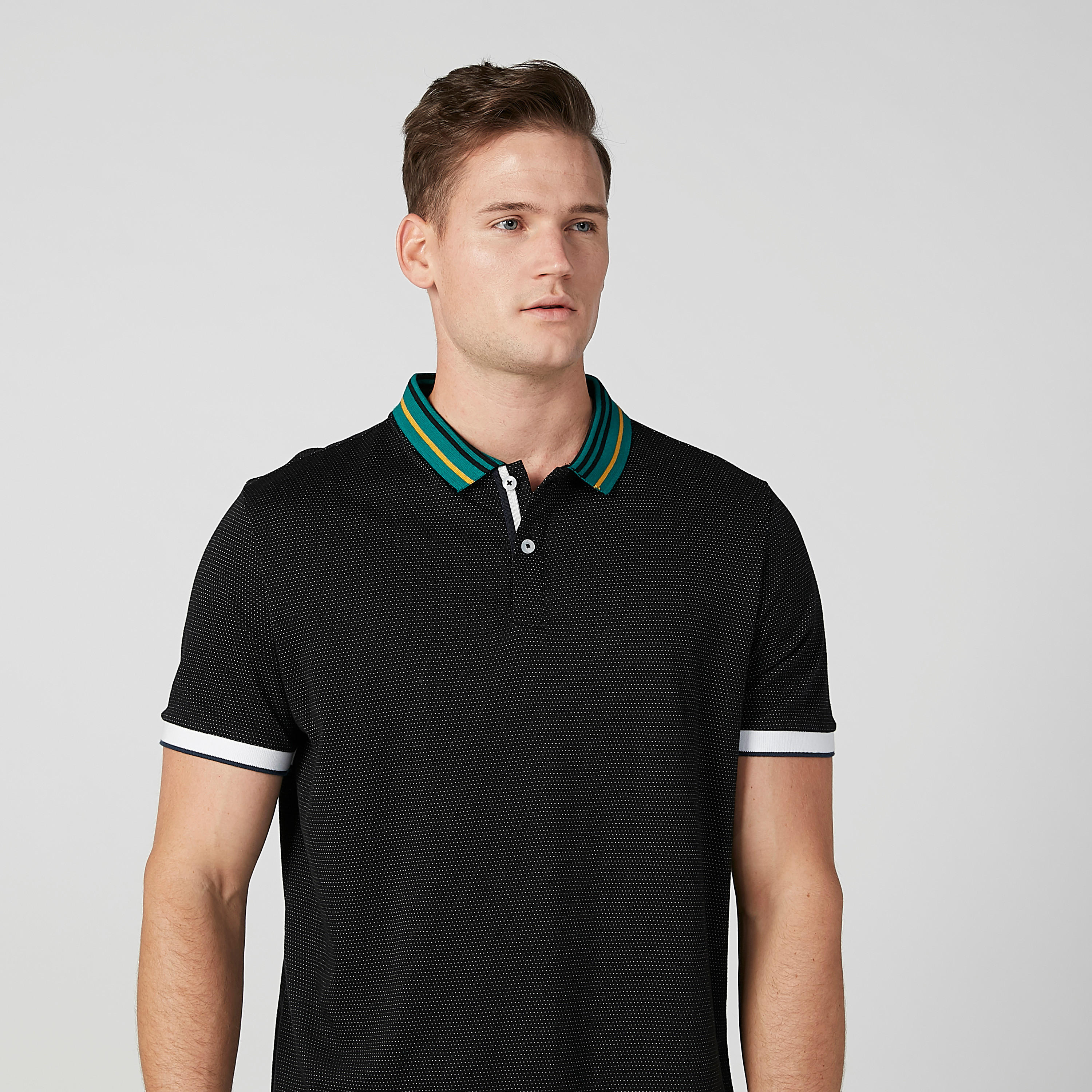 تيشيرت مستدام بولو سليم بارز الملمس  -men-clothing-tshirtsandpolos-polos-image-1