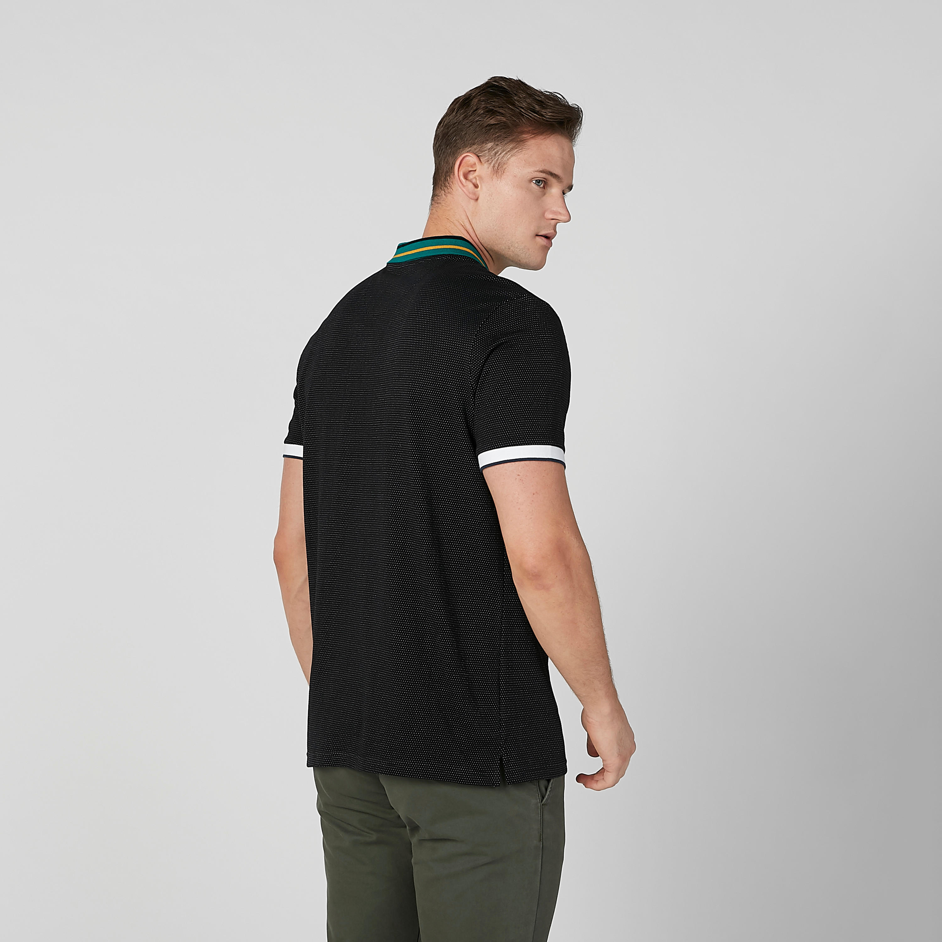تيشيرت مستدام بولو سليم بارز الملمس  -men-clothing-tshirtsandpolos-polos-image-4