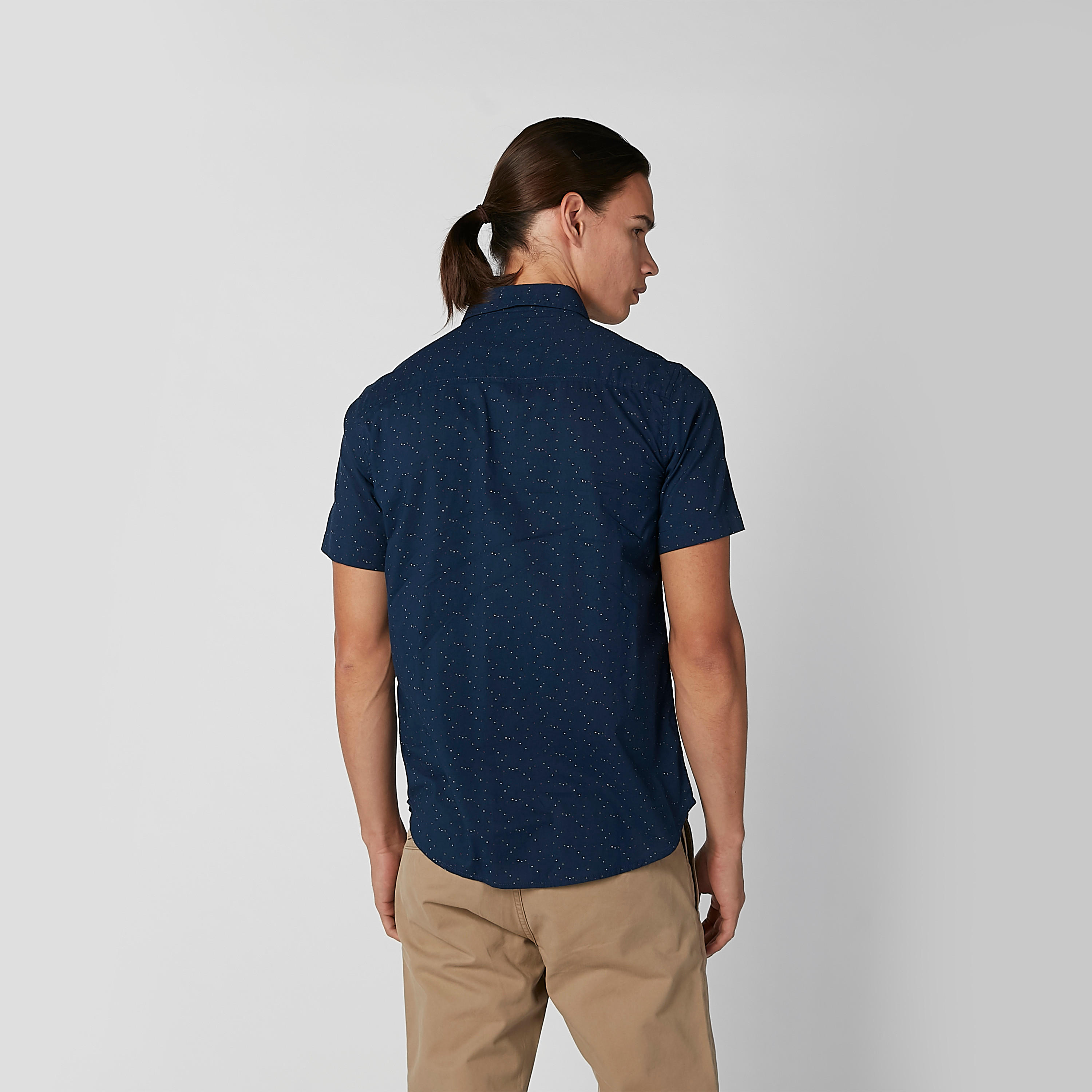 Sustainable Slim Fit Printed Shirt with Short Sleeves-men-clothing-shirts-image-4