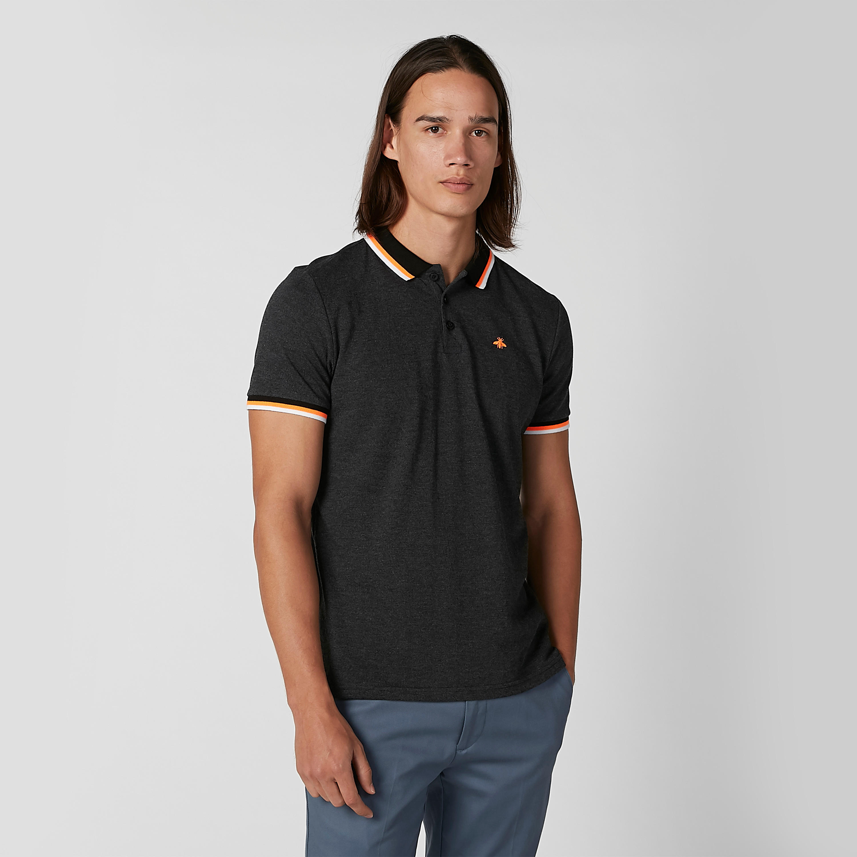 تيشيرت مستدام بقصّة سليم وياقة بولو -men-clothing-tshirtsandpolos-polos-image-2