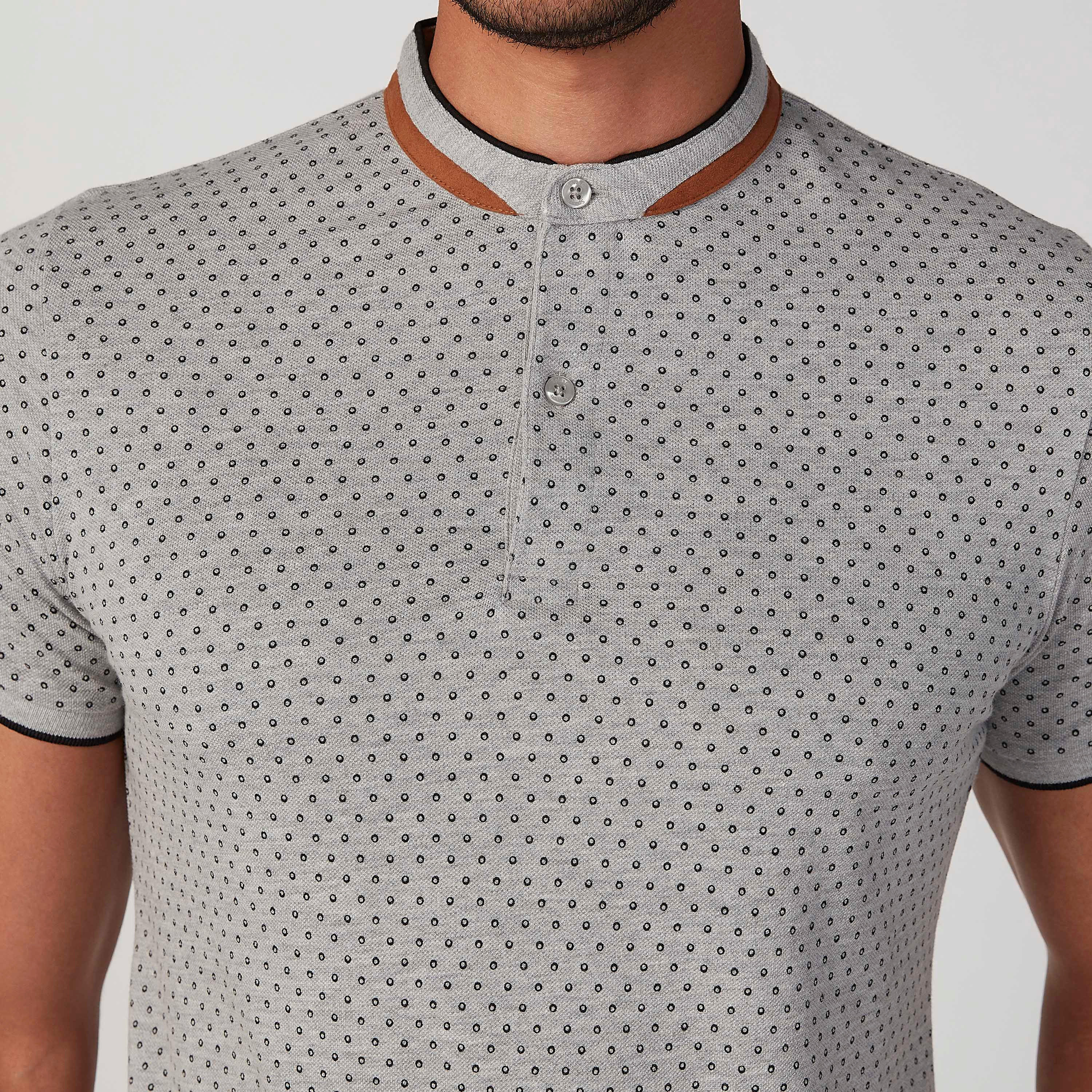 Sustainable Slim Fit Printed T-shirt with Mandarin Collar-men-clothing-tshirtsandpolos-polos-image-3