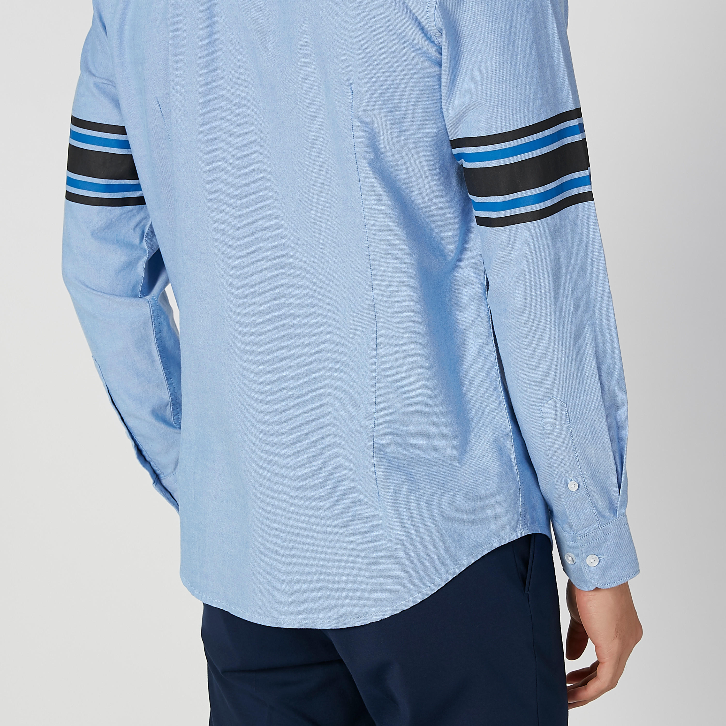 قميص سادة مقلّم بياقة عاديّة وأكمام طويلة-men-clothing-shirts-image-4
