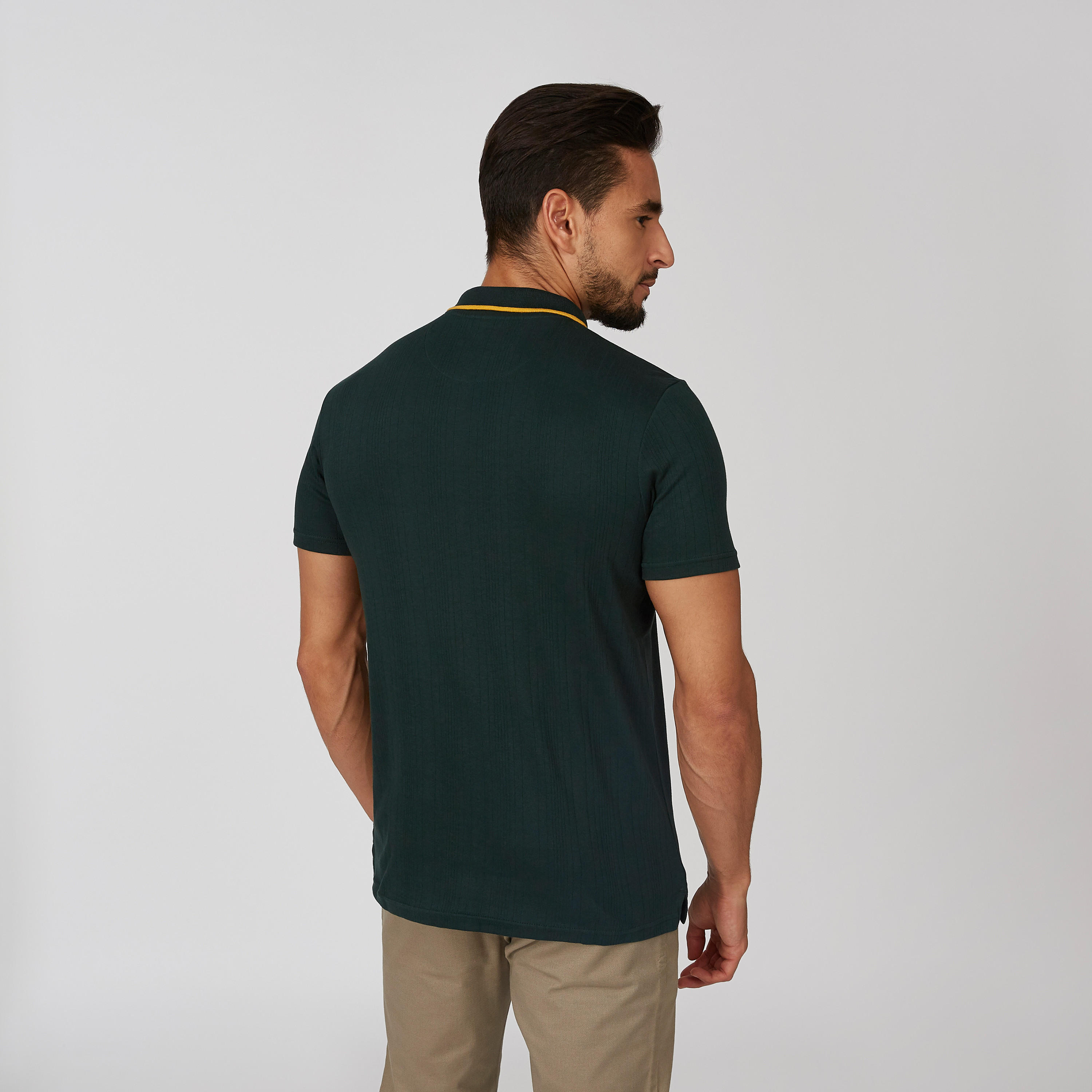 تيشيرت مستدام بولو سليم بارز الملمس -men-clothing-tshirtsandpolos-polos-image-2