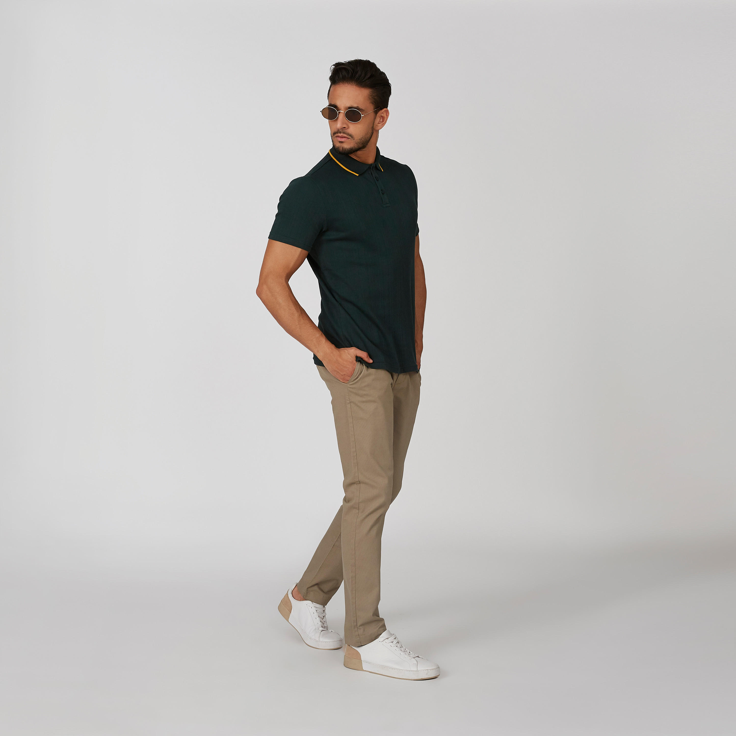 تيشيرت مستدام بولو سليم بارز الملمس -men-clothing-tshirtsandpolos-polos-image-5