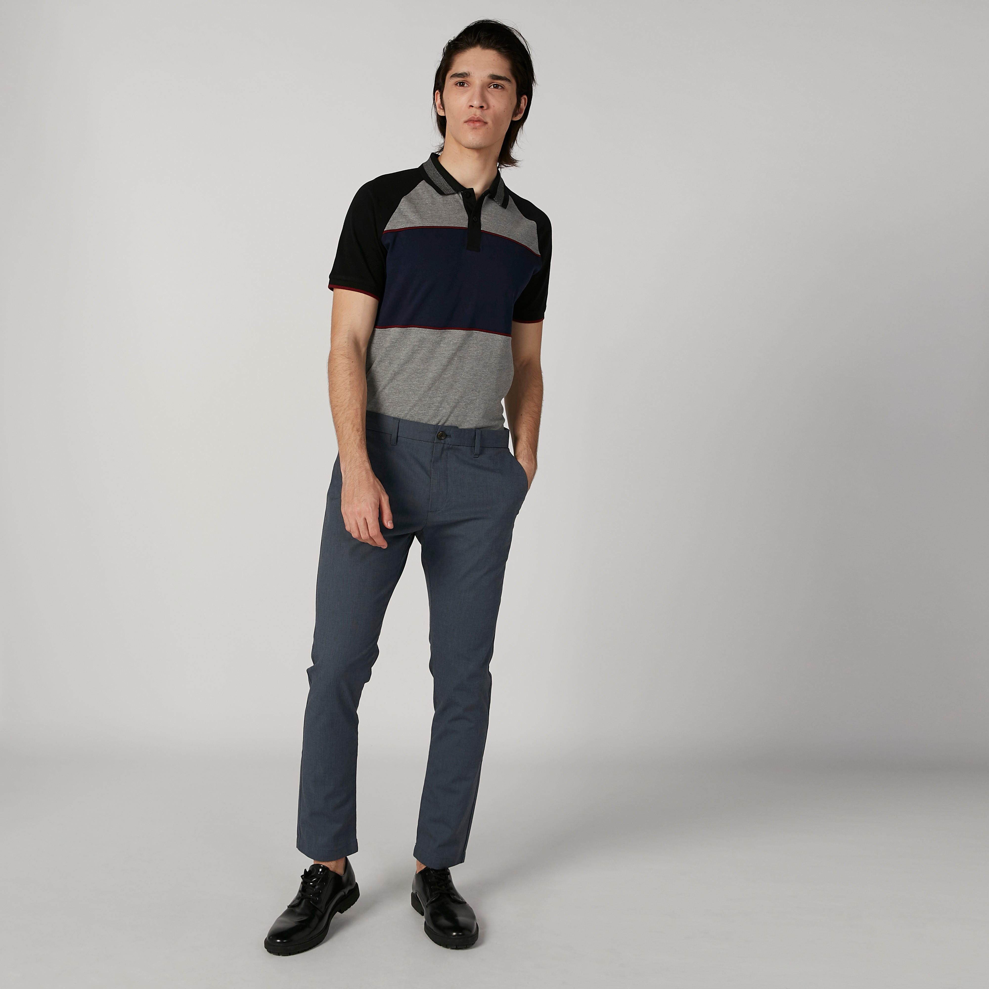 تيشيرت بولو مستدام سليم مقلم بأكمام قصيرة -men-clothing-tshirtsandpolos-polos-image-3