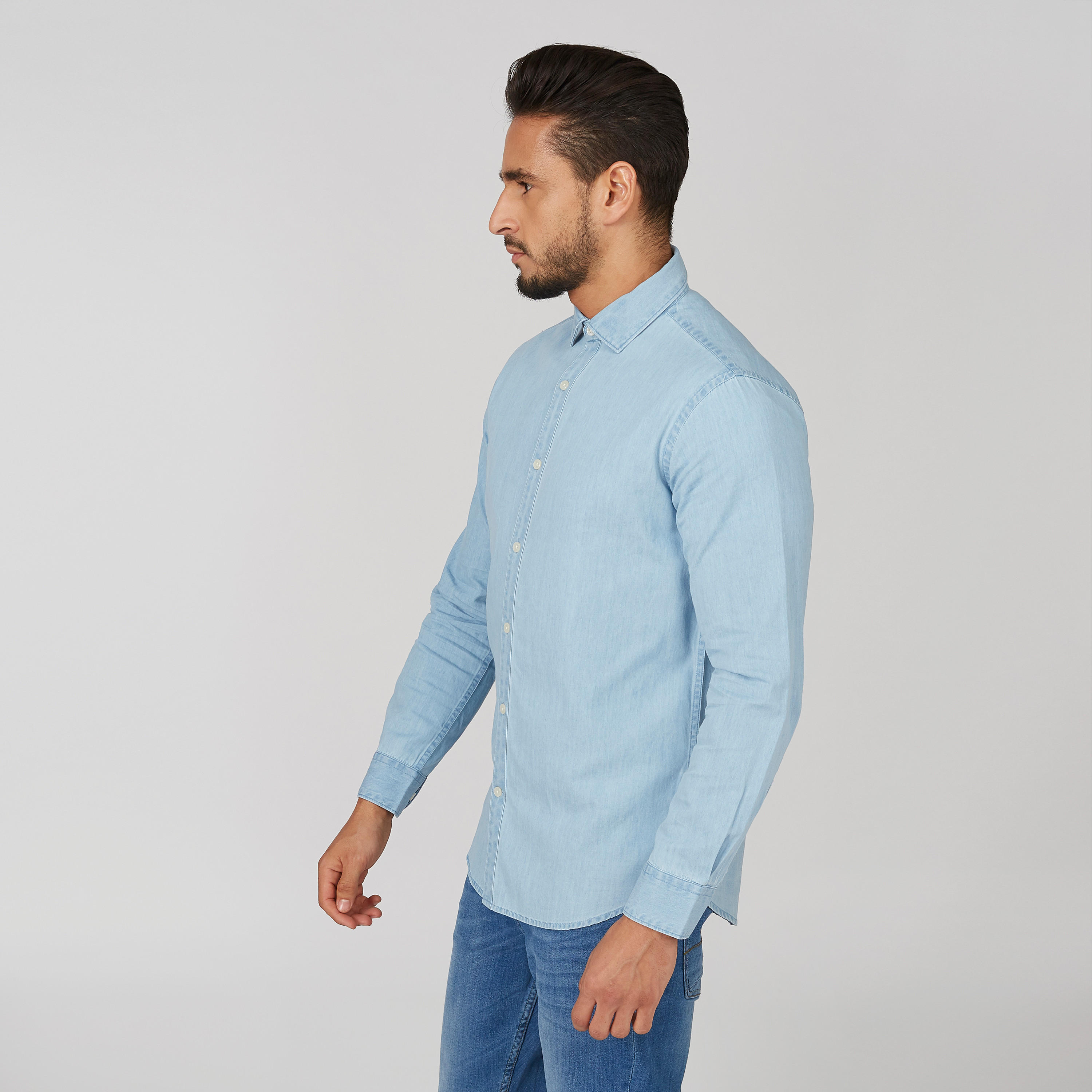 قميص مستدام سليم سادة بأكمام طويلة-men-clothing-shirts-image-3