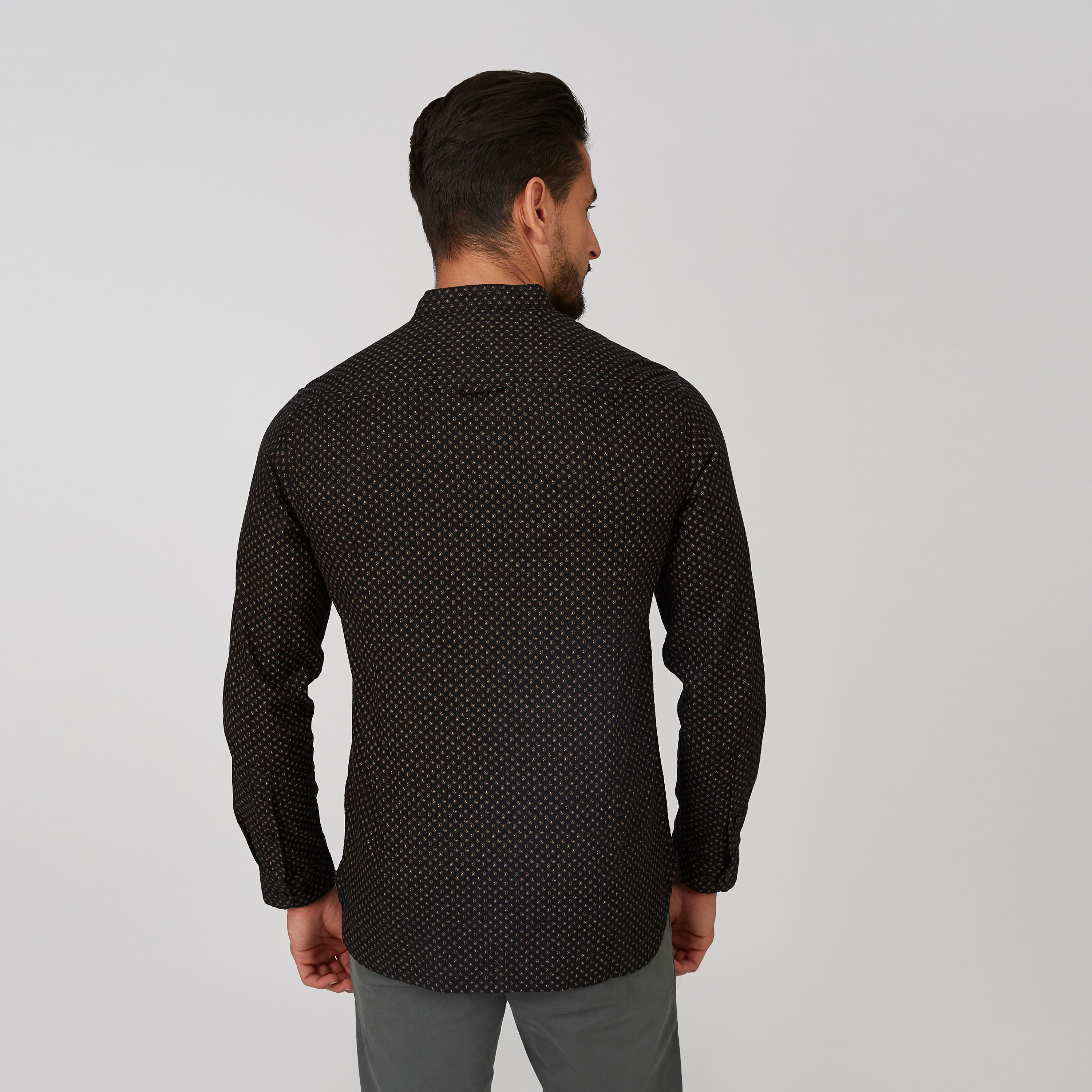قميص مستدام سليم بأكمام طويلة وطبعات -men-clothing-shirts-image-3