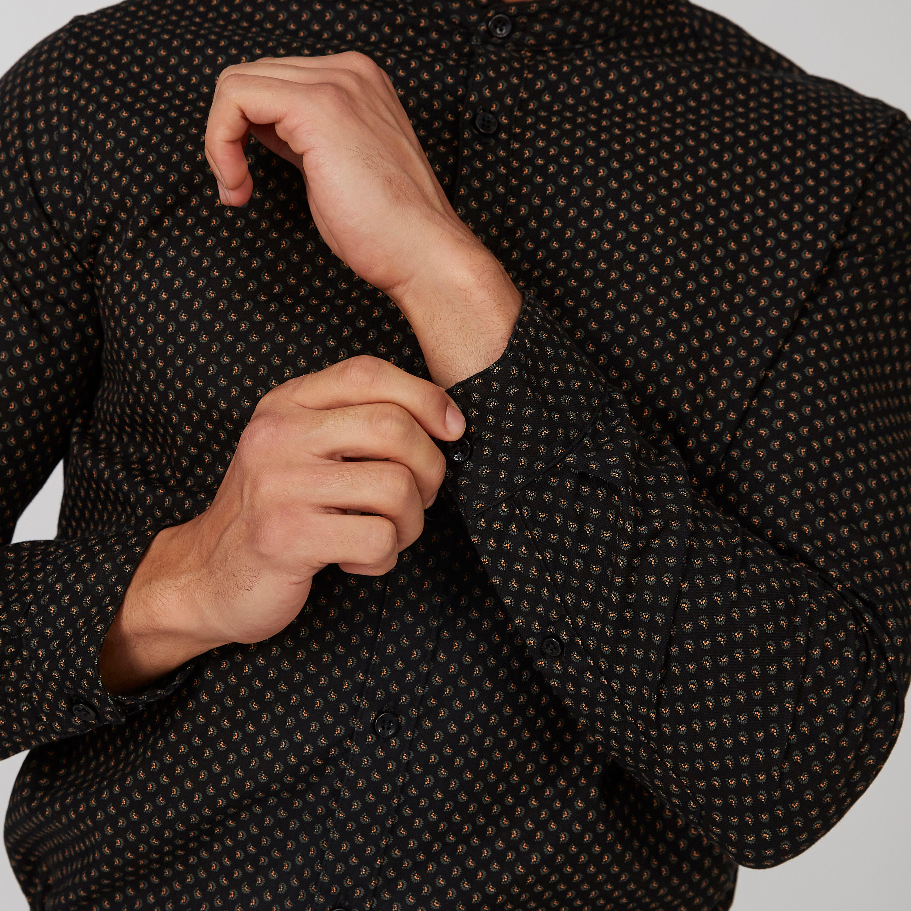 قميص مستدام سليم بأكمام طويلة وطبعات -men-clothing-shirts-image-2