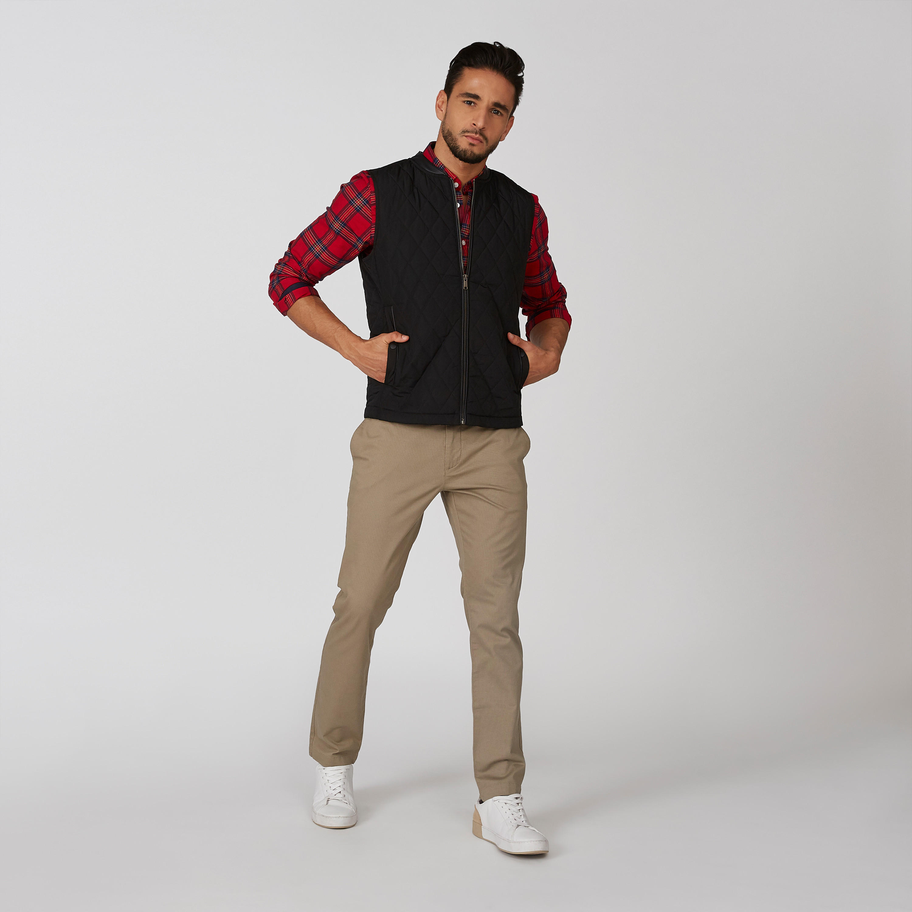 Sustainable Slim Fit Chequered Shirt with Long Sleeves-men-clothing-shirts-image-5