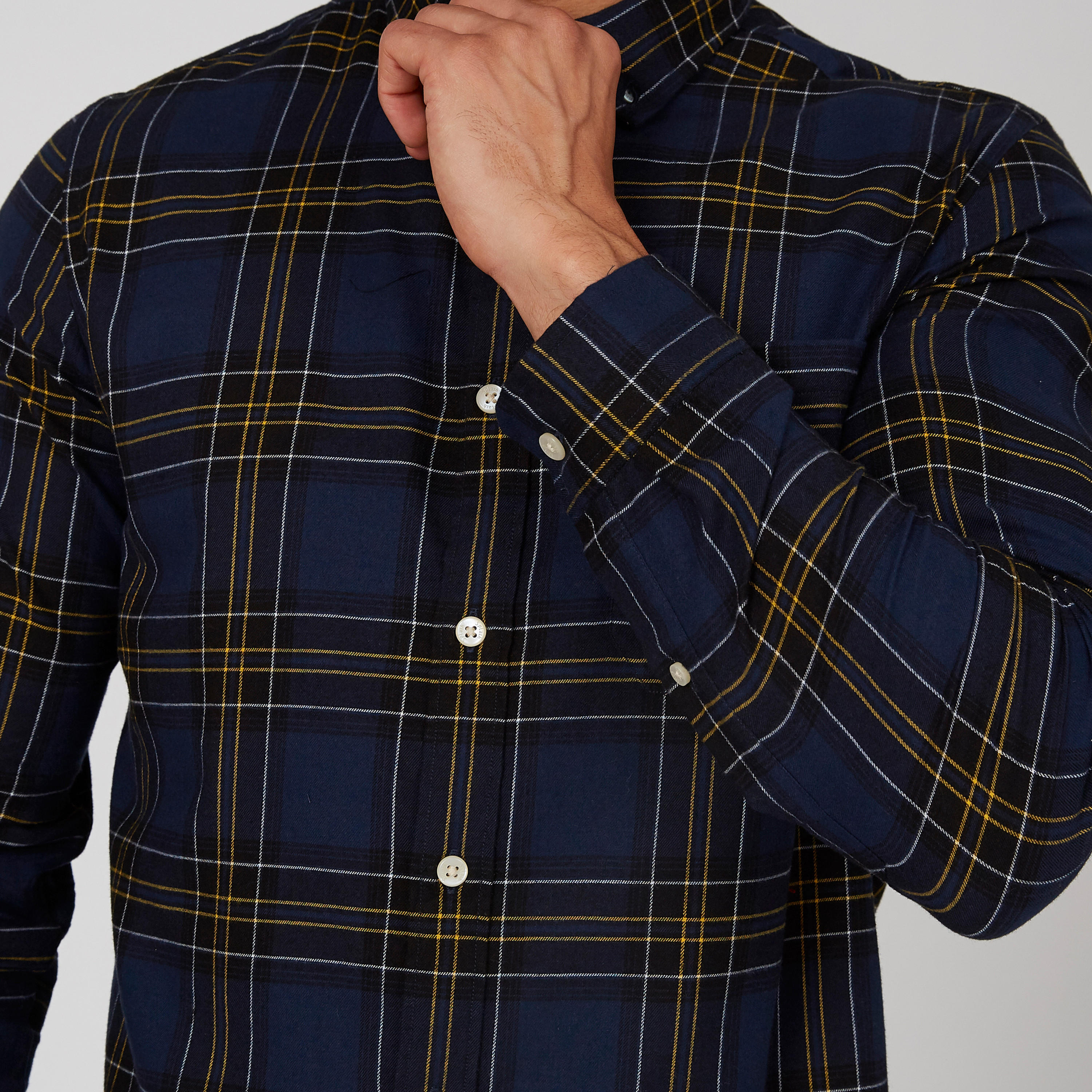 قميص مستدام سليم كاروهات بأكمام طويلة-men-clothing-shirts-image-4