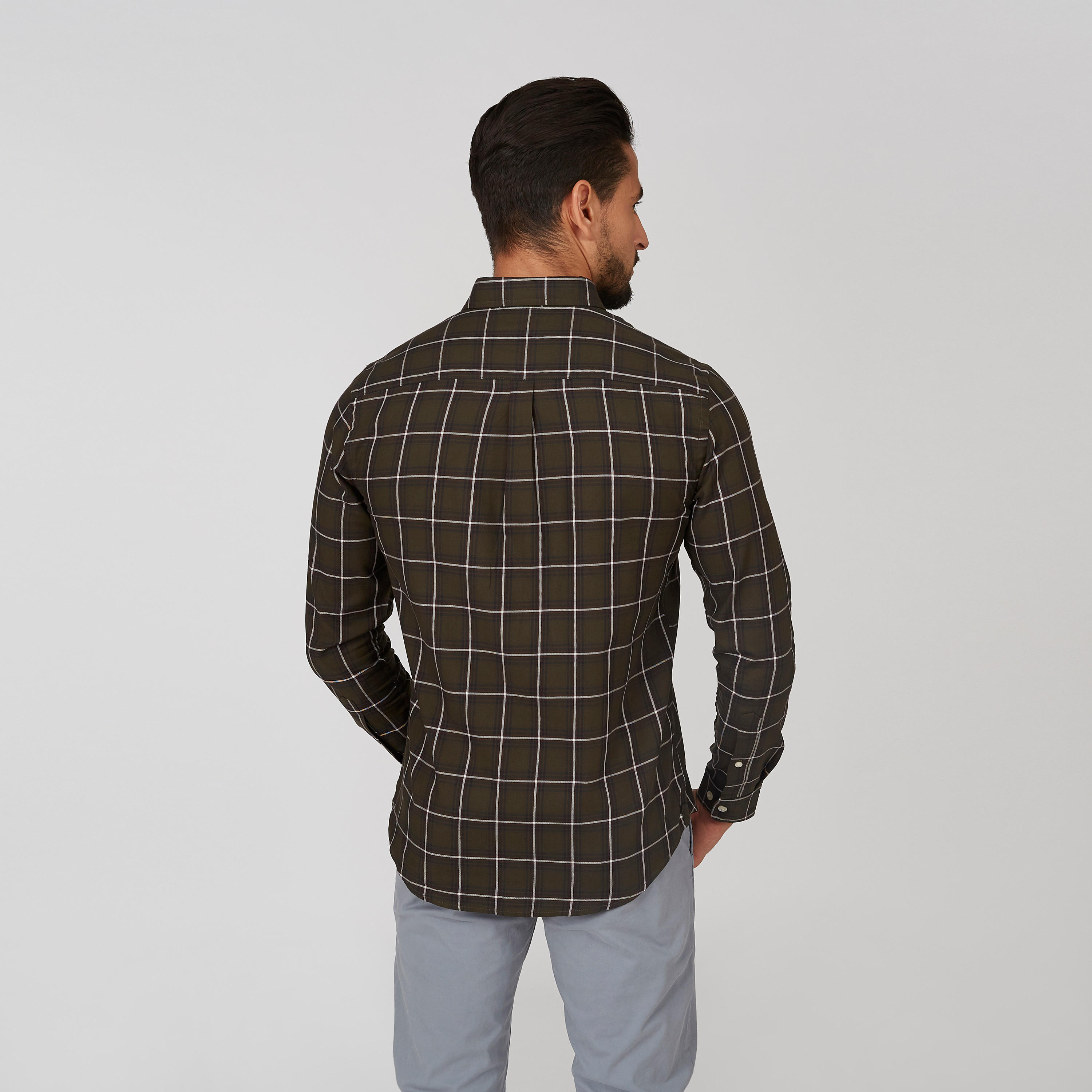 قميص مستدام سليم كاروهات بأكمام طويلة -men-clothing-shirts-image-3