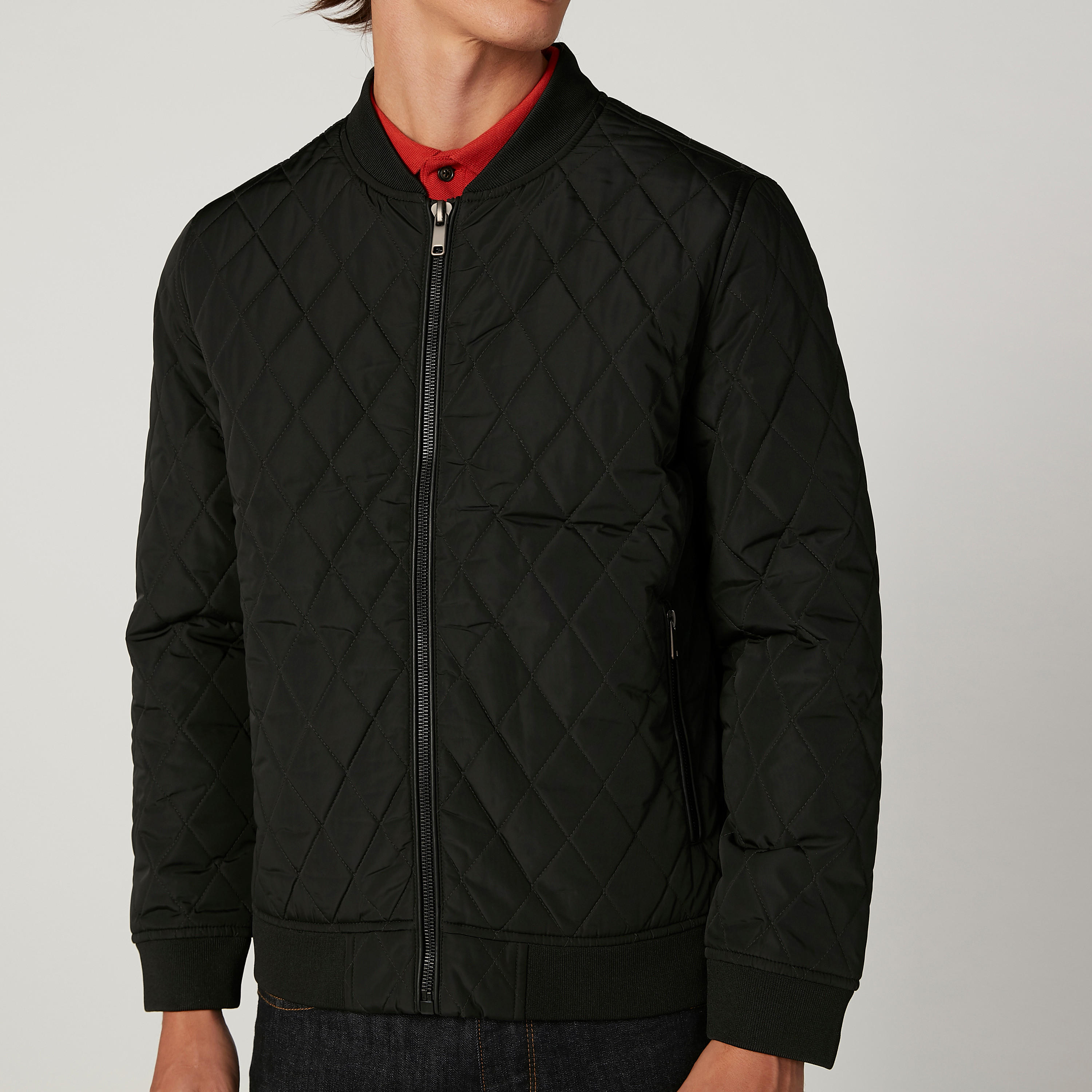 جاكيت بومبر بارز الملمس بأكمام طويلة وتفاصيل جيوب-men-clothing-jacketsandblazers-jackets-image-3