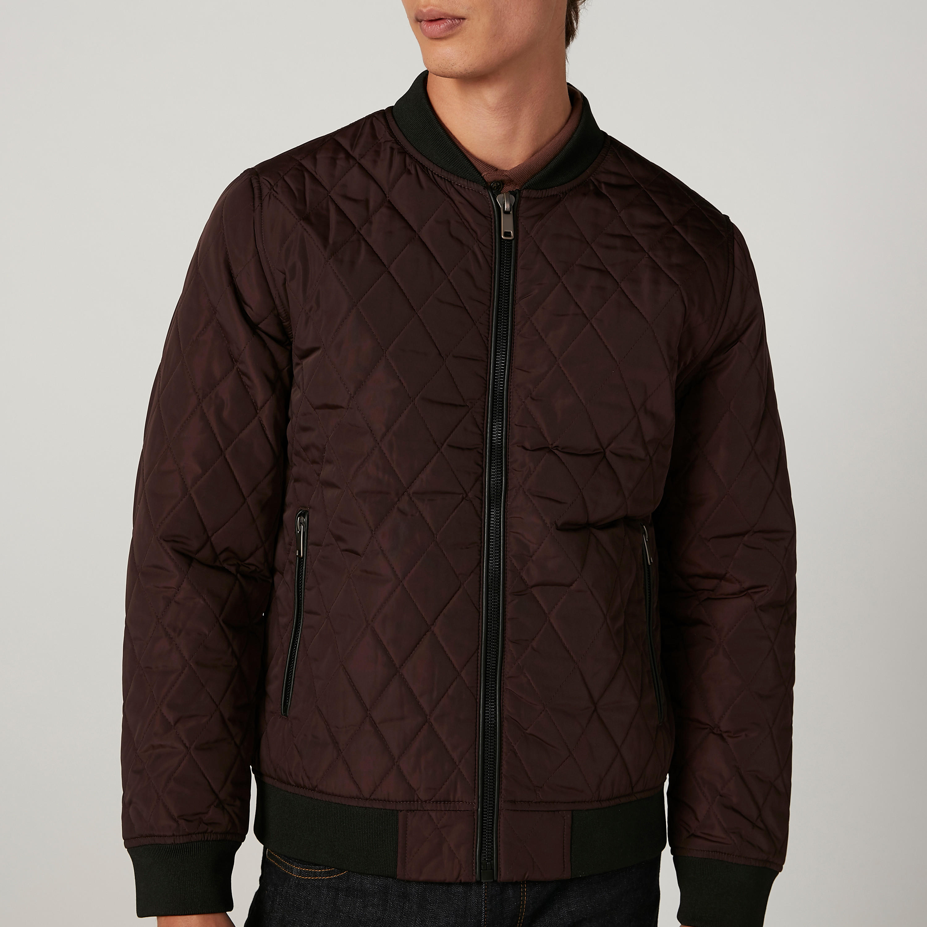 Textured Bomber Jacket with Long Sleeves and Zip Detail-men-clothing-jacketsandblazers-jackets-image-3