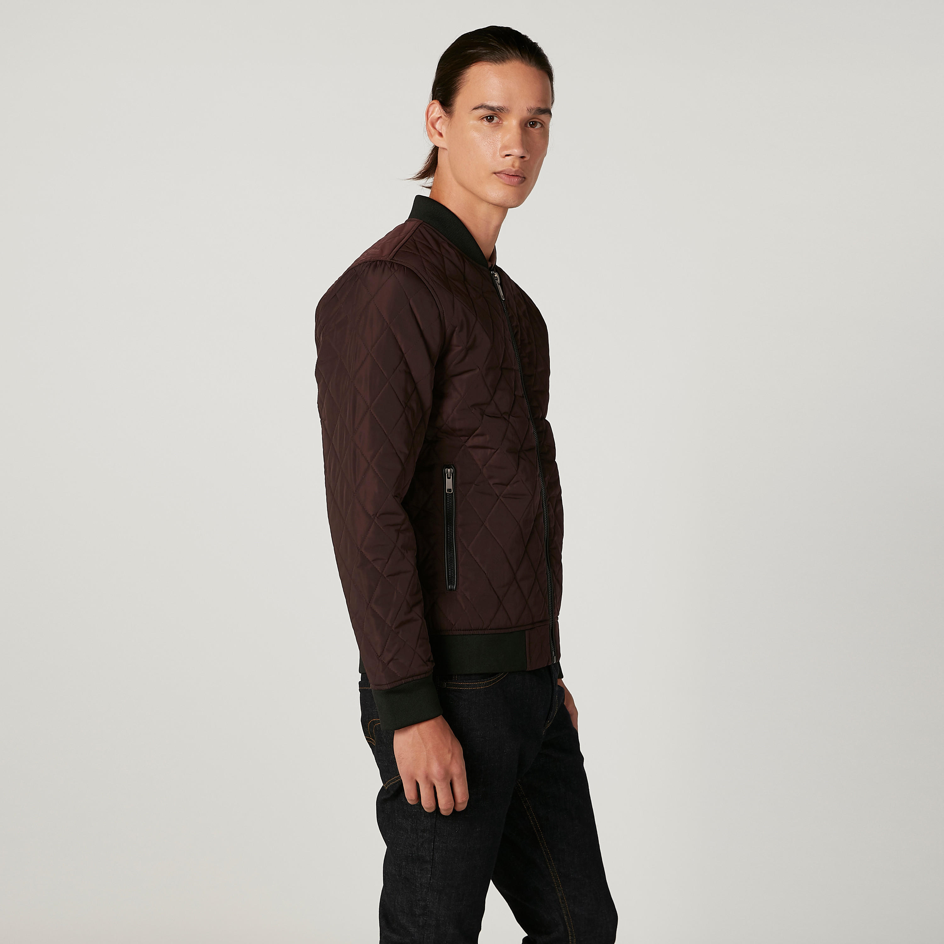 Textured Bomber Jacket with Long Sleeves and Zip Detail-men-clothing-jacketsandblazers-jackets-image-4